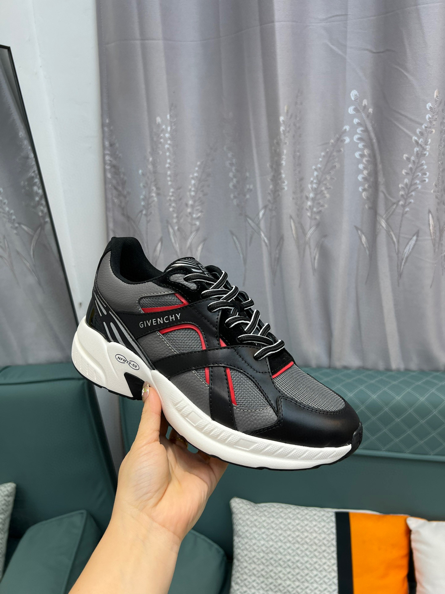 GIVENCHY Men's City Sport Sneakers in Leather and Mesh - Black/Grey 28 i1742485795673 8939 0 4