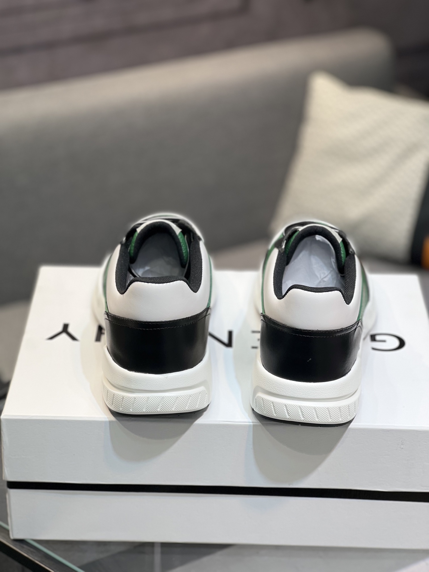 GIVENCHY Men's City Sport Leather Sneakers, Green/Black, Size 39-44 8 i1742485859226 1579 0 6