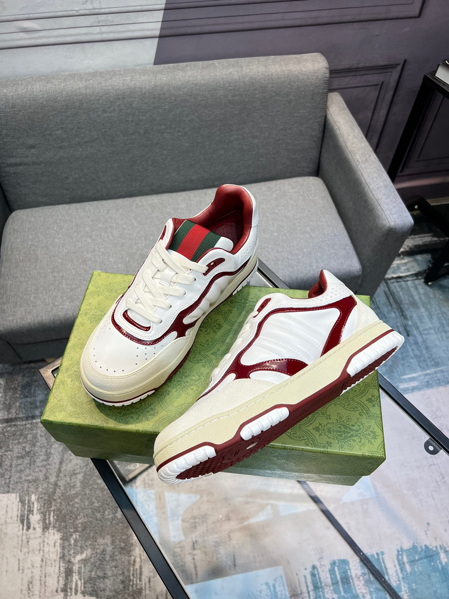 Gucci Men's and Women's Basketball Style Sneakers With Interlocking G Detail 4 i1742650862222 355 0 9
