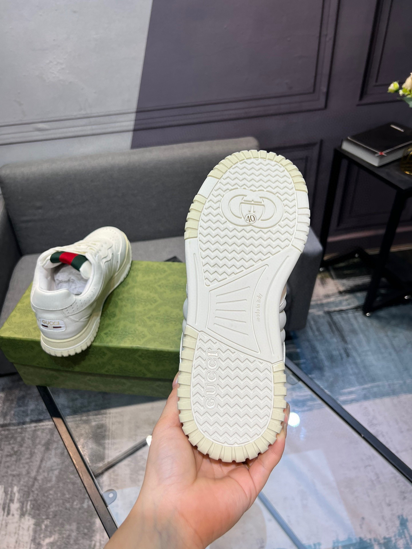 Gucci Basketball Style Sneakers with Interlocking G Detail - White Leather 7 i1742650887971 6193 0 5
