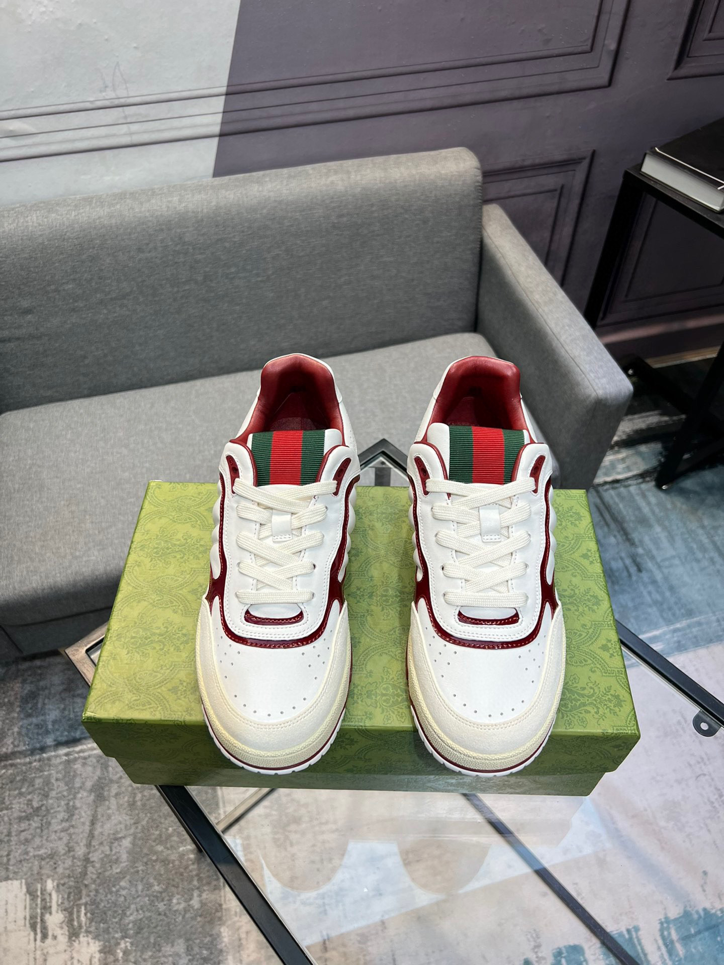 Gucci Men's and Women's Basketball Style Sneakers With Interlocking G Detail 1 Gucci Men's and Women's Basketball Style Sneakers With Interlocking G Detail