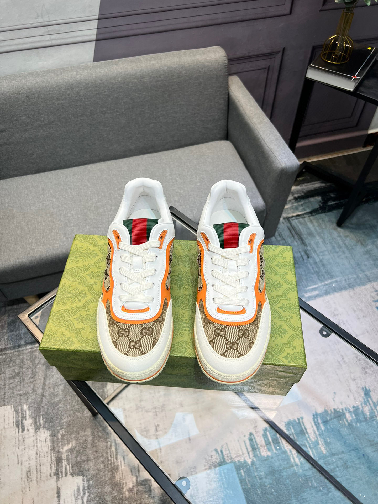 Gucci Basketball Style Sneakers with Interlocking G Motif - Couple Shoes 24 i1742650962108 8011 0 0