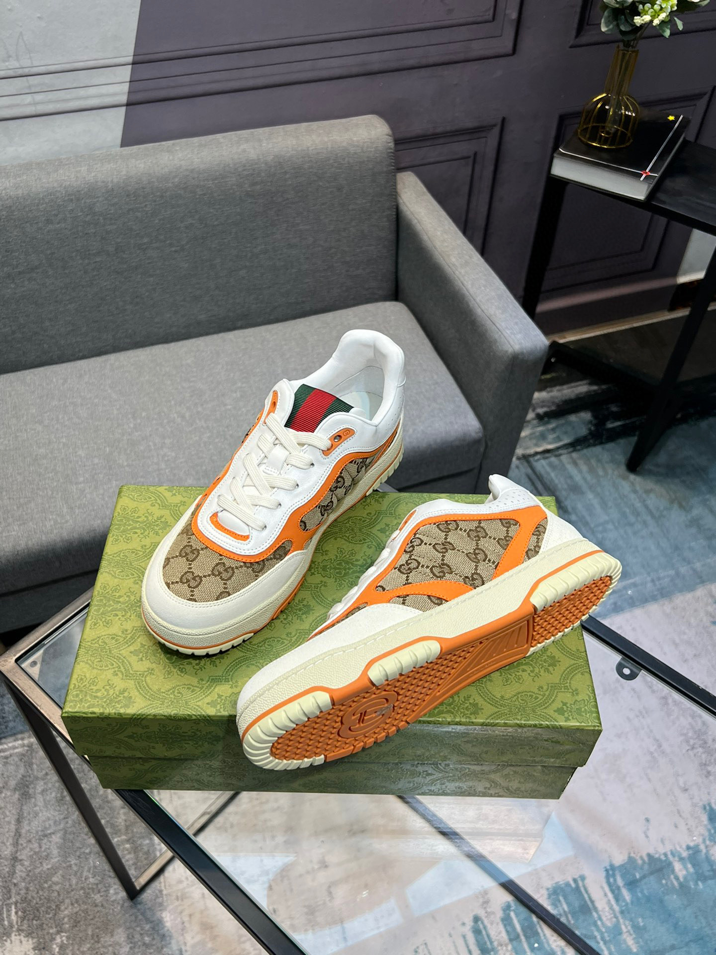 Gucci Basketball Style Sneakers with Interlocking G Motif - Couple Shoes 26 i1742650962111 8317 0 2