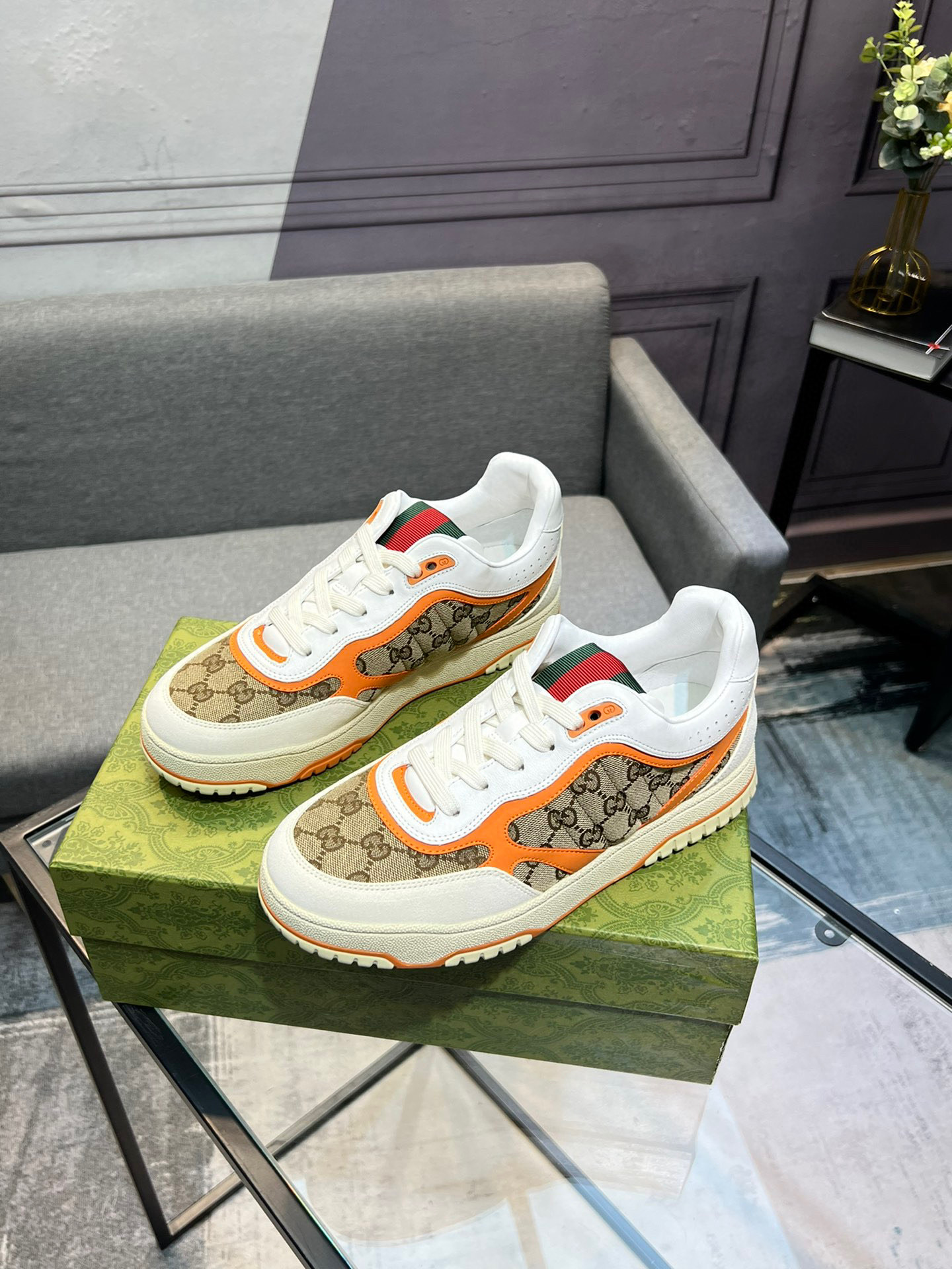 Gucci Basketball Style Sneakers with Interlocking G Motif - Couple Shoes 25 i1742650962116 7690 0 1