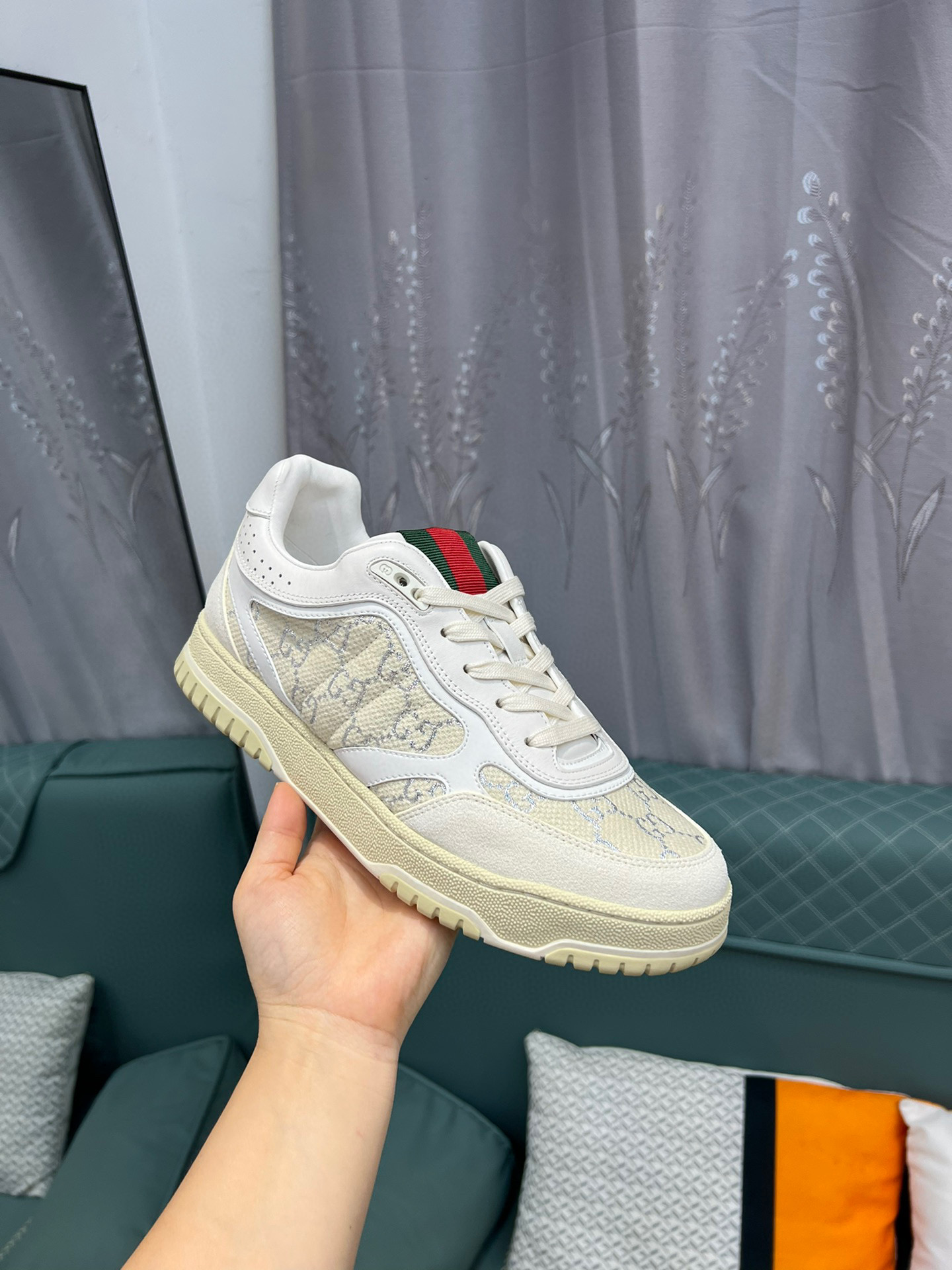 Gucci Men's Basketball Style Trainers White Leather Sneakers Low Top 6 i1742658337157 2206 0 4