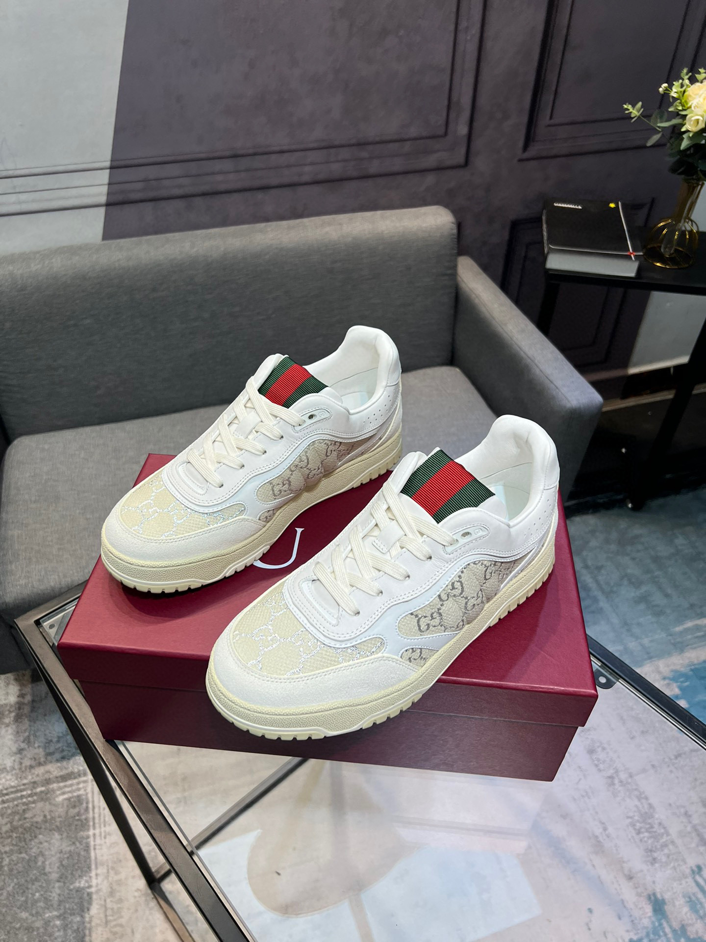 Gucci Men's Basketball Style Trainers White Leather Sneakers Low Top 3 i1742658337157 3931 0 1
