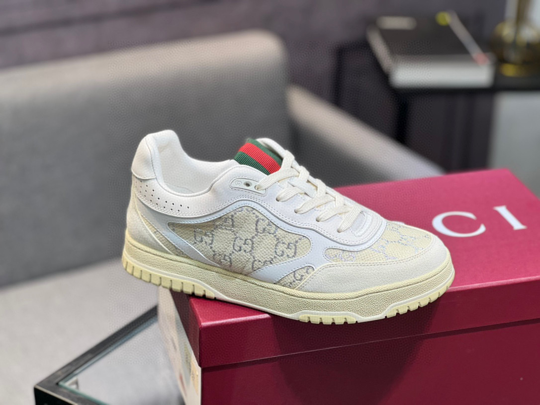 Gucci Men's Basketball Style Trainers White Leather Sneakers Low Top 10 i1742658337157 9659 0 8