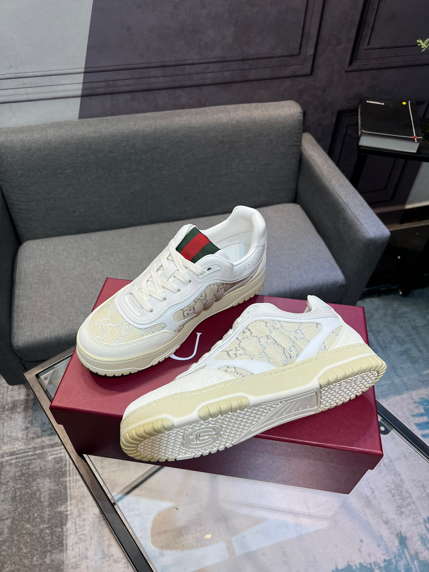 Gucci Men's Basketball Style Trainers White Leather Sneakers Low Top 4 i1742658338201 9725 0 2