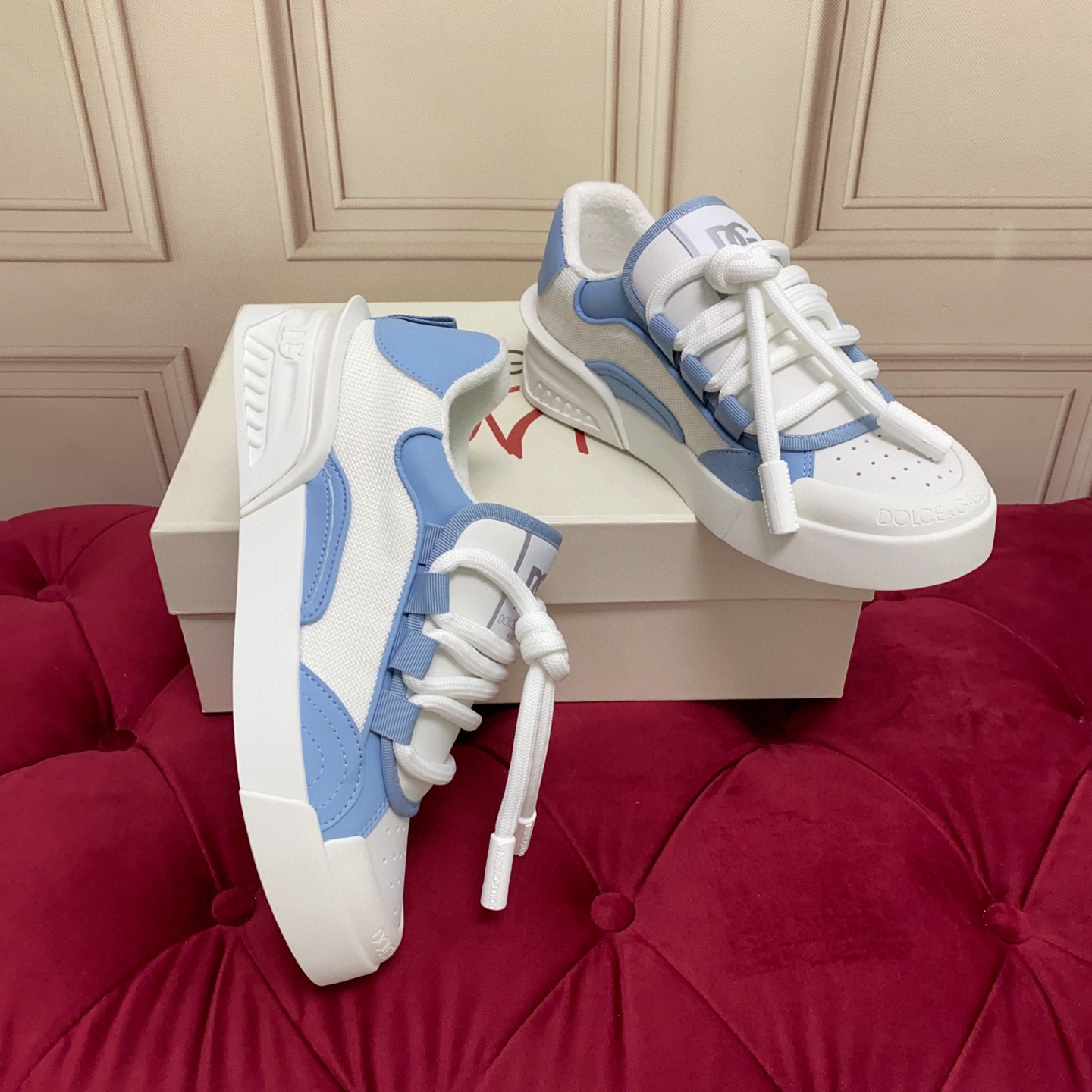 Dolce&Gabbana 2025 Luxury Leather Sneakers, Exquisite Craftsmanship, Blue/White 8 i1743522840420 7872 0 6