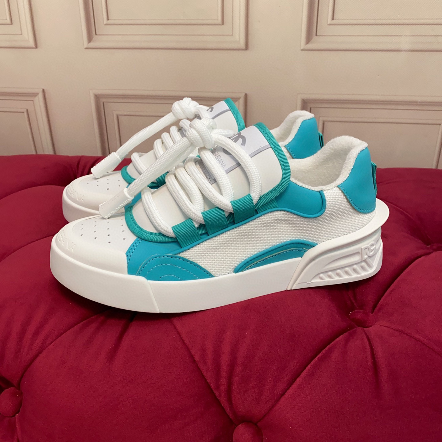 Dolce & Gabbana 2025 Luxury Sneakers, High-Quality Leather, Silk Lining, Turquoise Trim 5 i1743522880039 1700 0 3