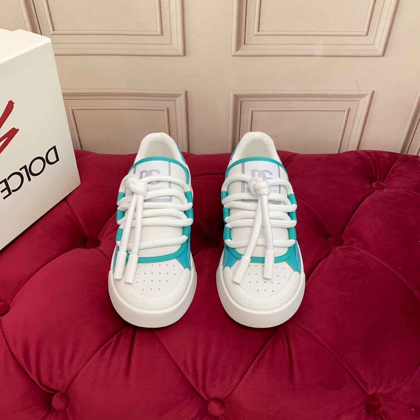 Dolce & Gabbana 2025 Luxury Sneakers, High-Quality Leather, Silk Lining, Turquoise Trim 4 i1743522880040 7744 0 2