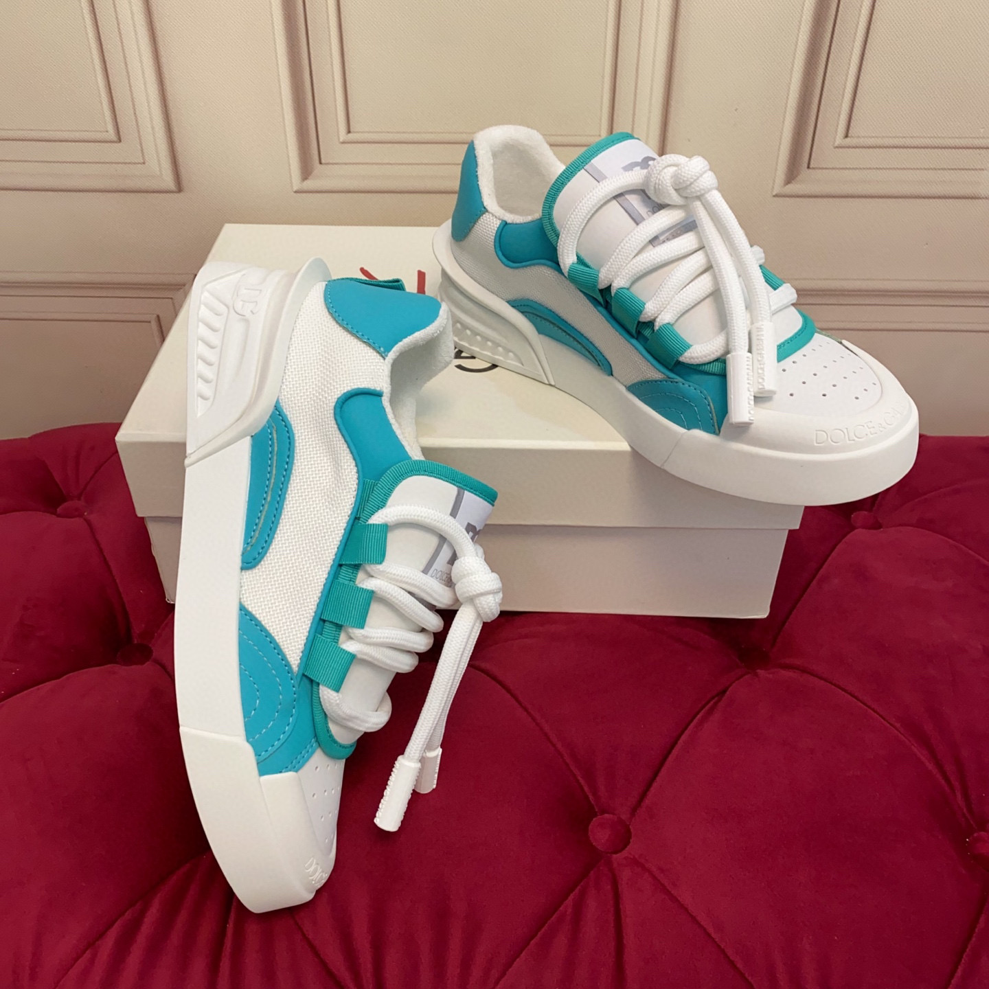 Dolce & Gabbana 2025 Luxury Sneakers, High-Quality Leather, Silk Lining, Turquoise Trim 9 i1743522880290 6541 0 7