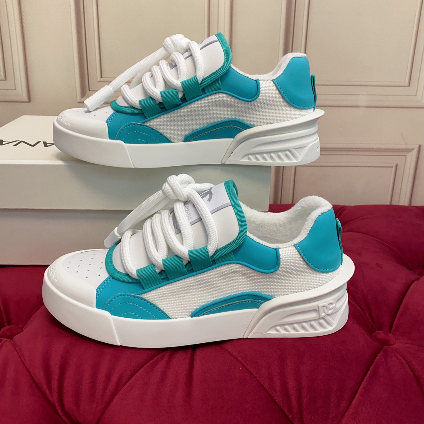 Dolce & Gabbana 2025 Luxury Sneakers, High-Quality Leather, Silk Lining, Turquoise Trim 3 i1743522880291 2564 0 1