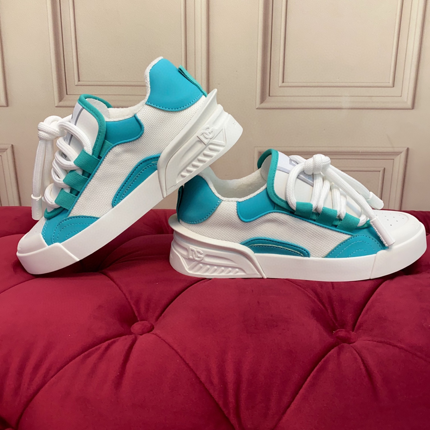 Dolce & Gabbana 2025 Luxury Sneakers, High-Quality Leather, Silk Lining, Turquoise Trim 7 i1743522880292 6210 0 5