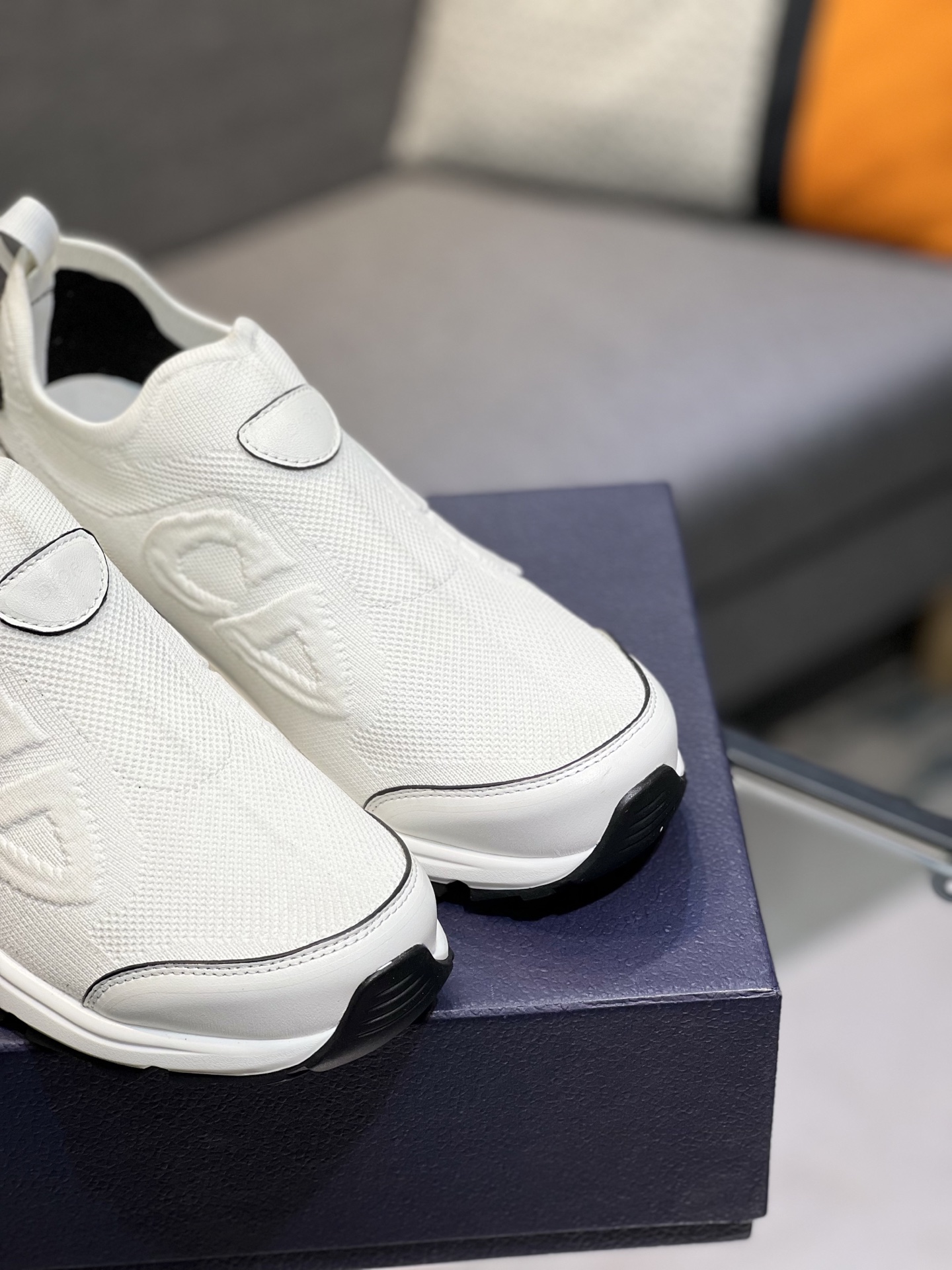 Dior Men's White Fabric and Leather Slip-On Sneakers - Size 38-44 9 i1743866485916 1757 0 7