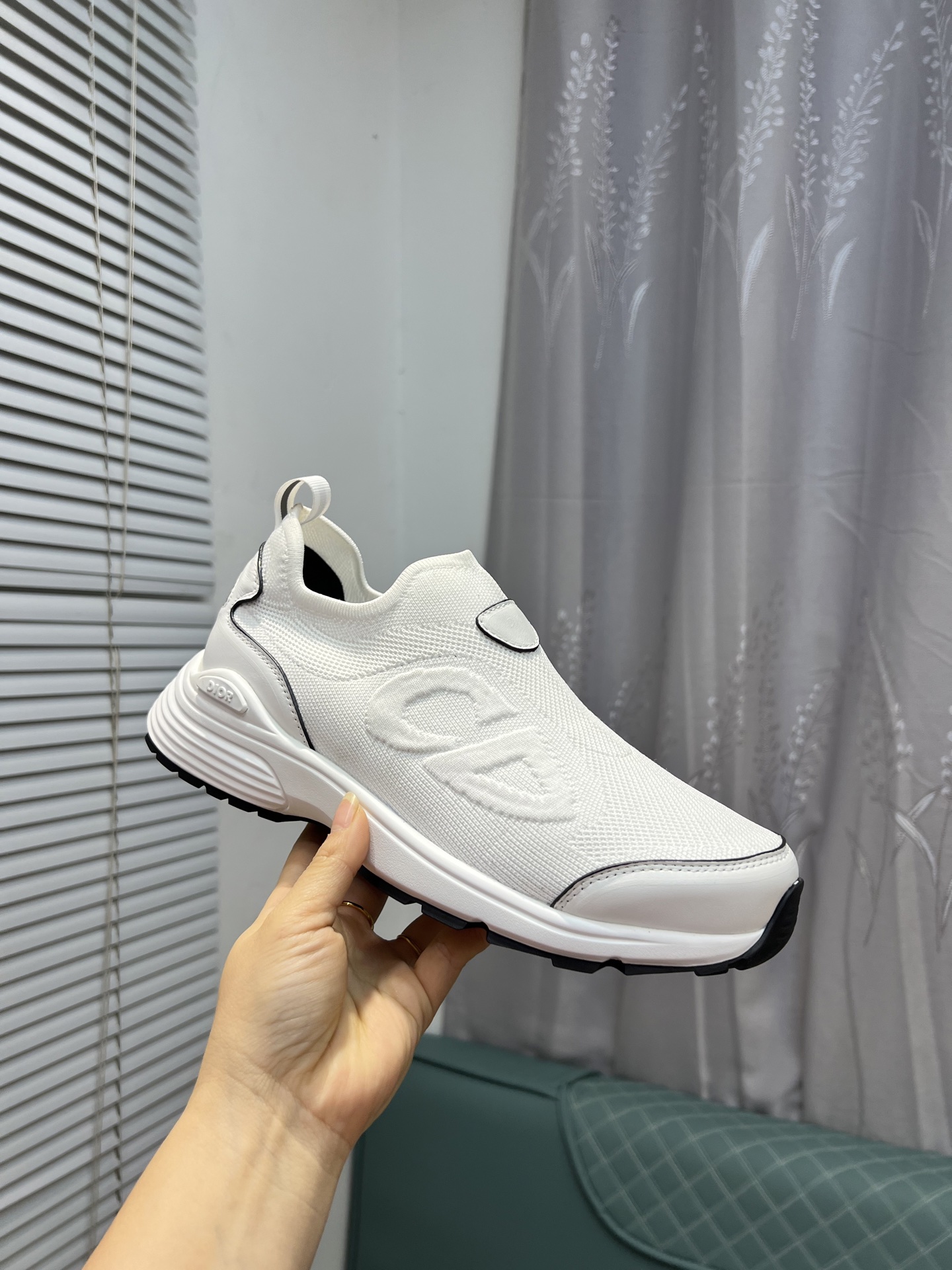 Dior Men's White Fabric and Leather Slip-On Sneakers - Size 38-44 6 i1743866486049 5767 0 4