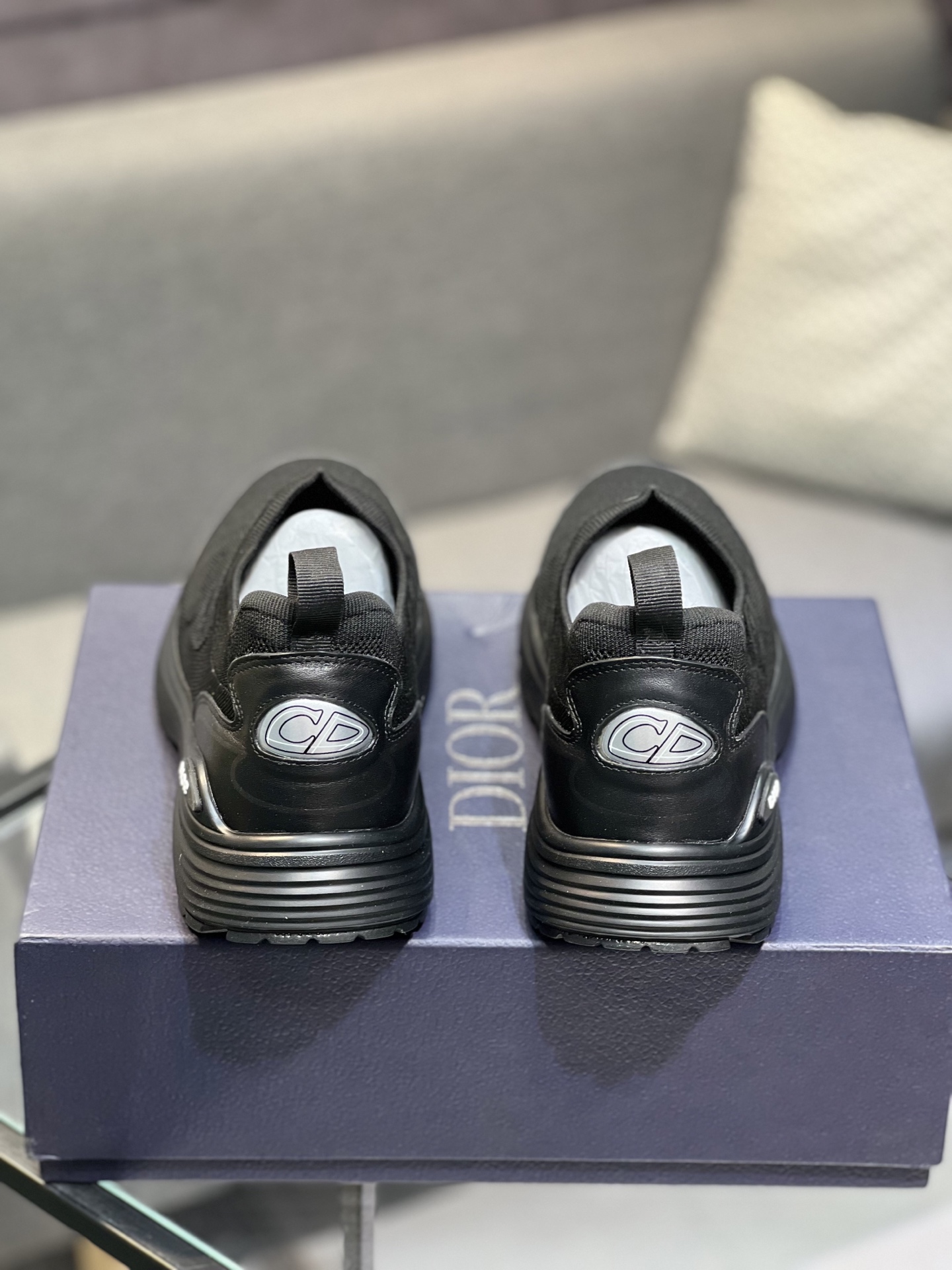 Dior Men's Black Fabric and Leather Slip-On Sneakers Size 38-44 8 i1743866502412 5254 0 6
