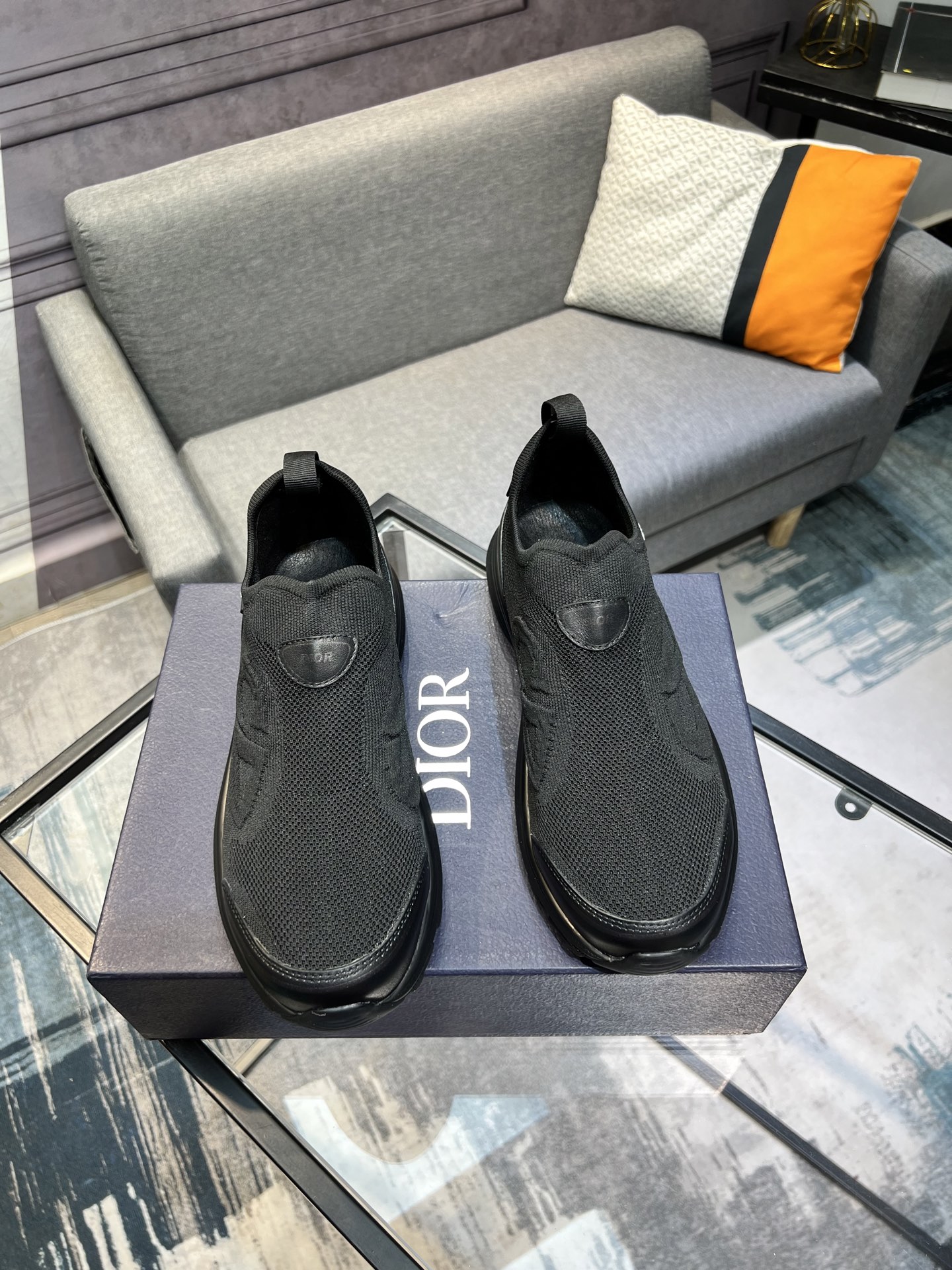 Dior Men's Black Fabric and Leather Slip-On Sneakers Size 38-44 5 i1743866502458 1186 0 3