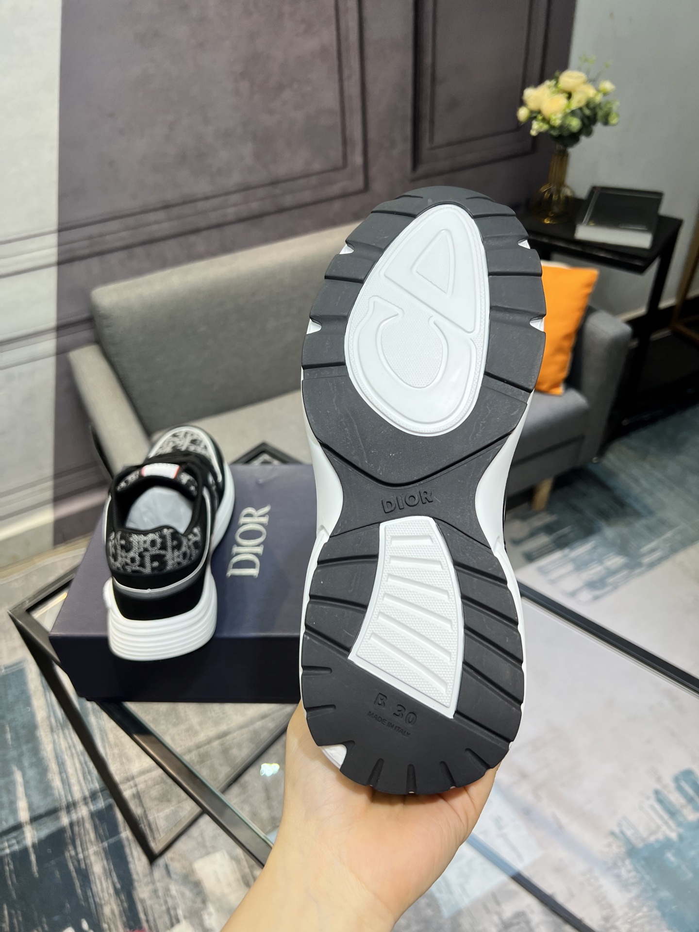 Dior Men's Black Fabric and Leather Sneakers Size 38-44, Comfortable Fit 7 i1743866729220 1908 0 5
