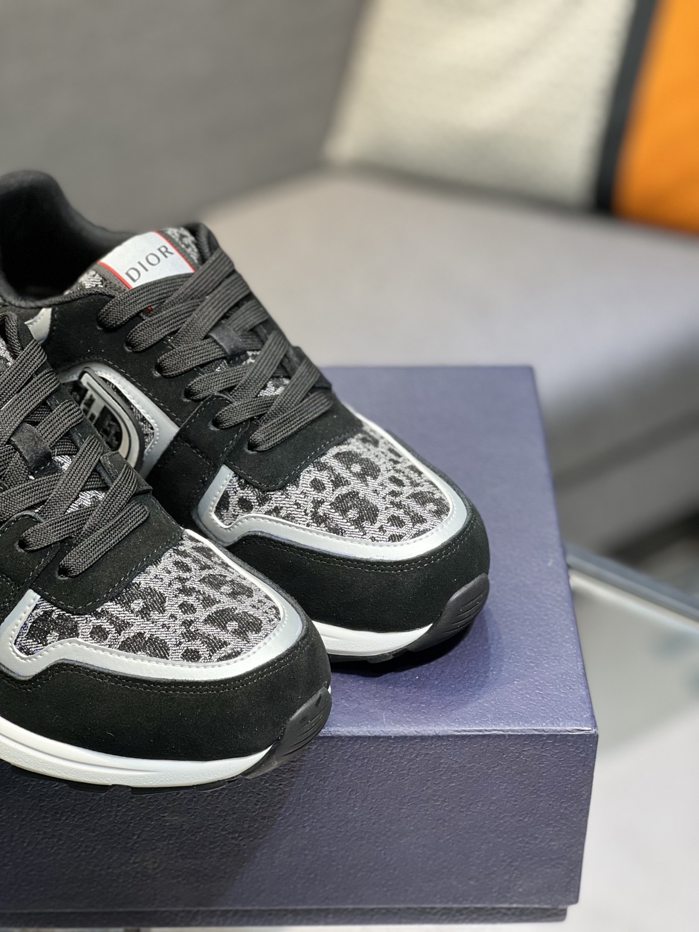 Dior Men's Black Fabric and Leather Sneakers Size 38-44, Comfortable Fit 9 i1743866729947 4192 0 7