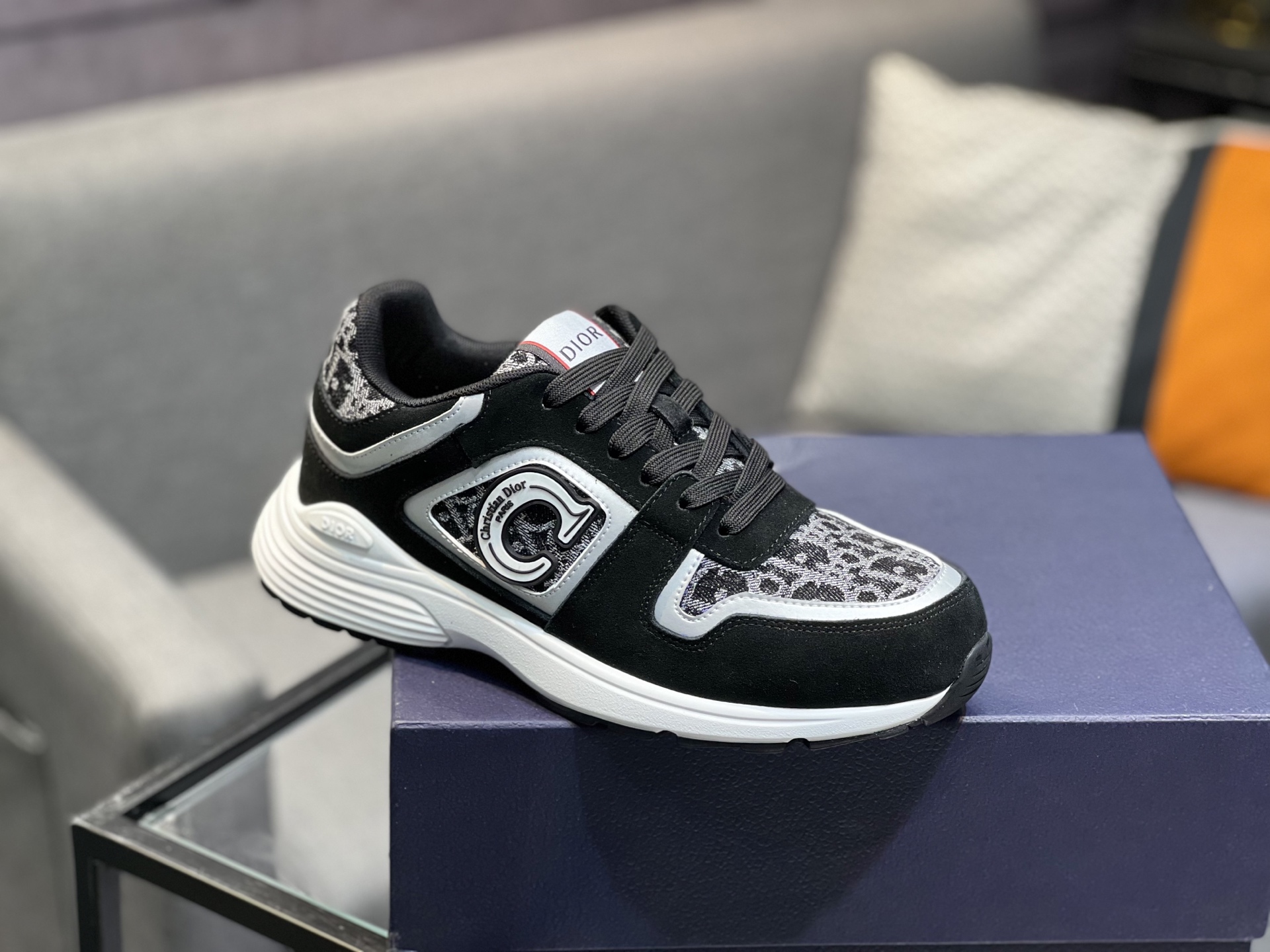 Dior Men's Black Fabric and Leather Sneakers Size 38-44, Comfortable Fit 10 i1743866729965 5069 0 8