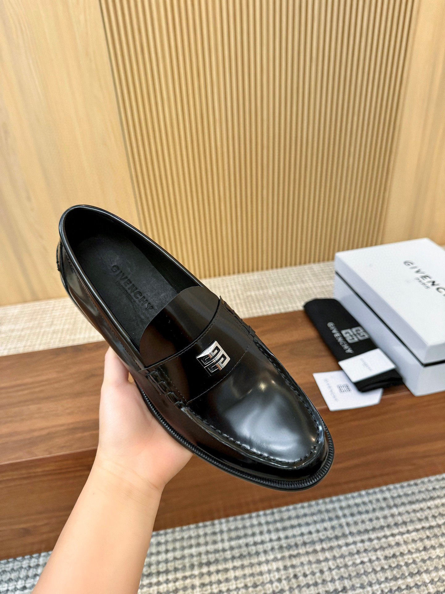 Givenchy Men's Leather Loafers - Business Casual Dress Shoes, Black, Size 39-44 7 i1744385331839 165 0 5