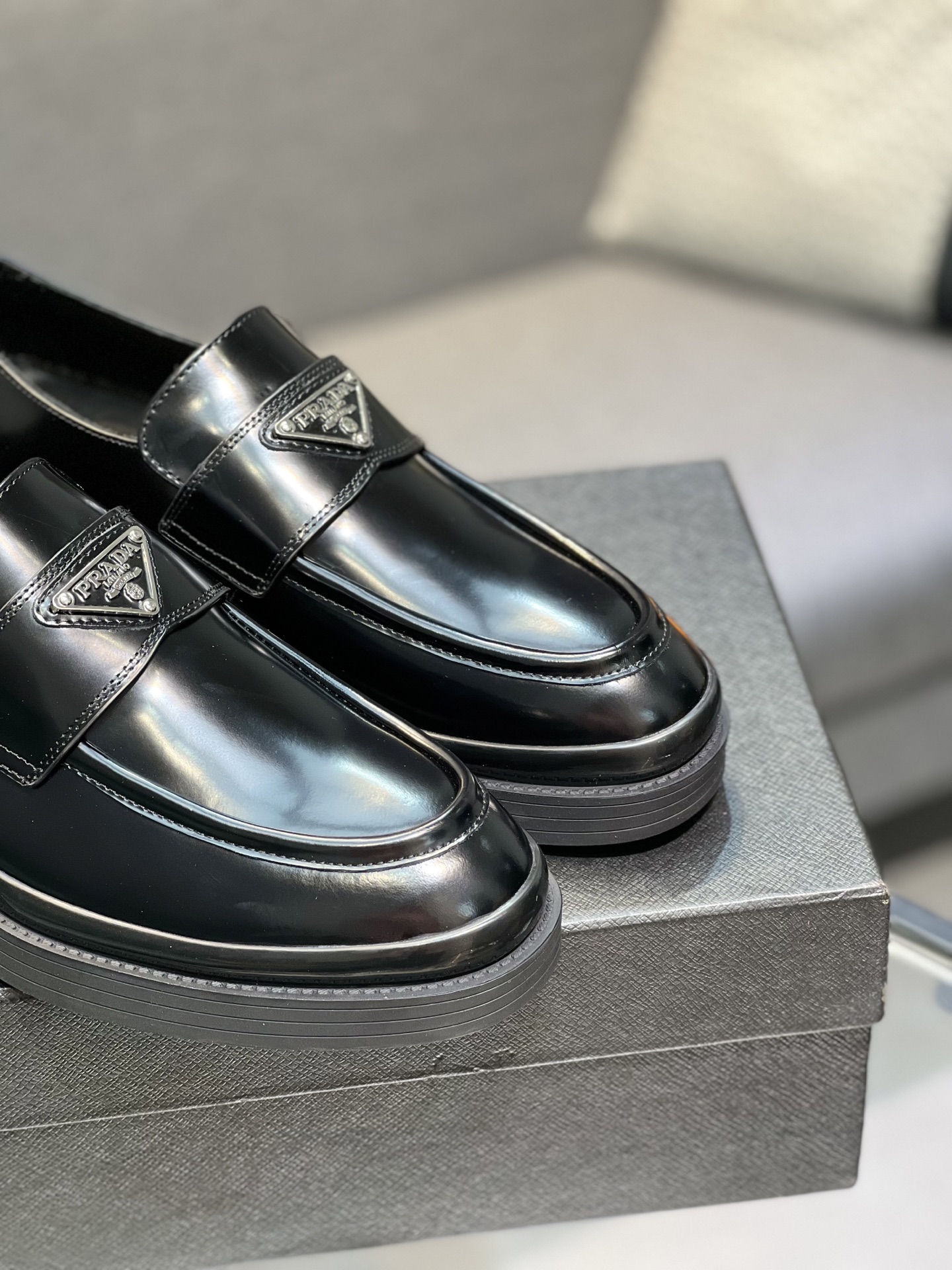 Prada New Polished Leather Loafers - Classic Style with Comfort 9 i1744644612324 1640 0 7