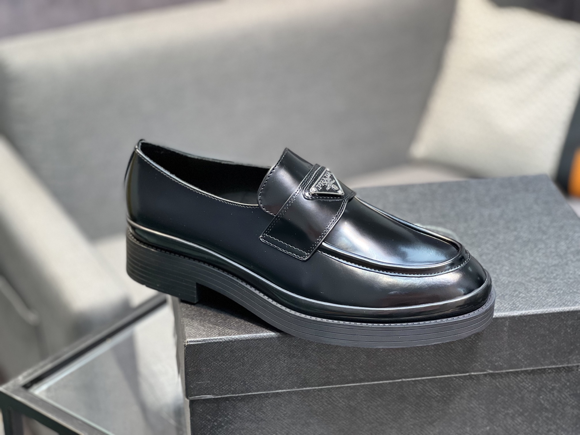 Prada New Polished Leather Loafers - Classic Style with Comfort 10 i1744644613669 4480 0 8