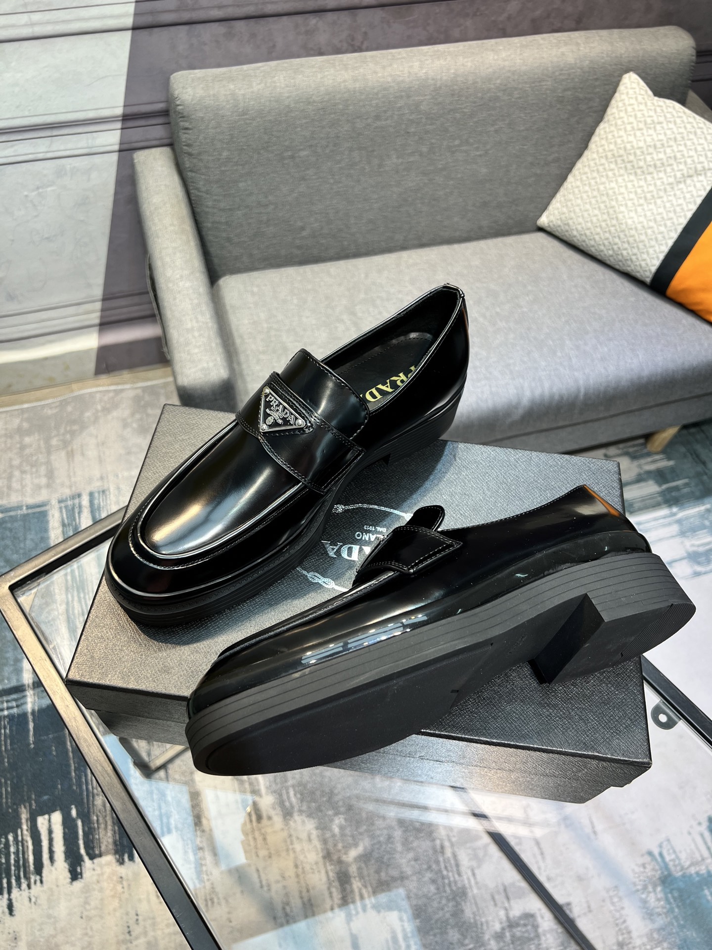 Prada New Polished Leather Loafers - Classic Style with Comfort 4 i1744644613825 9843 0 2