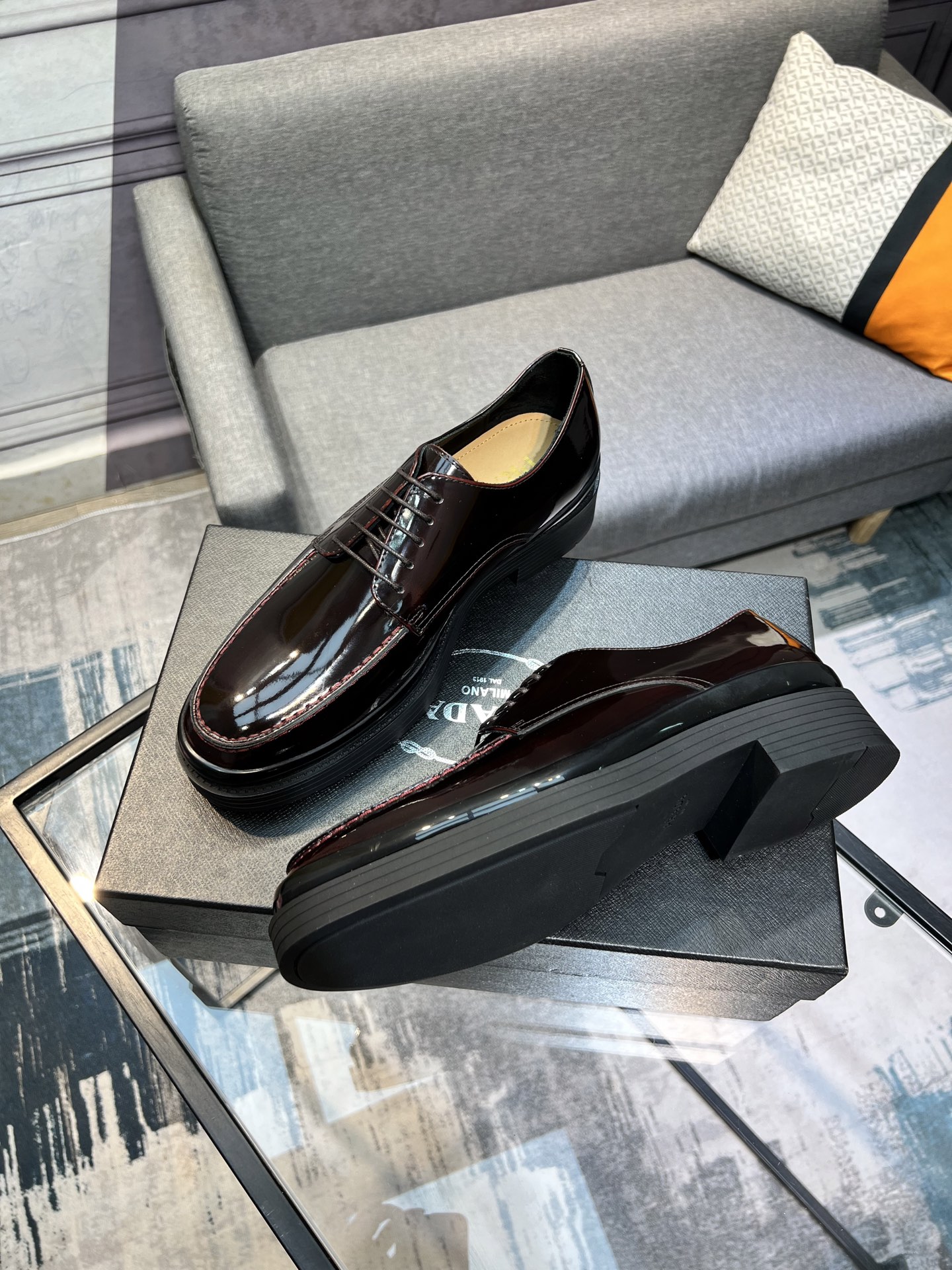 Prada Shiny Leather Loafers, Italian Craftsmanship, Comfortable Fit - Size 39-44 4 i1744644700271 6793 0 2