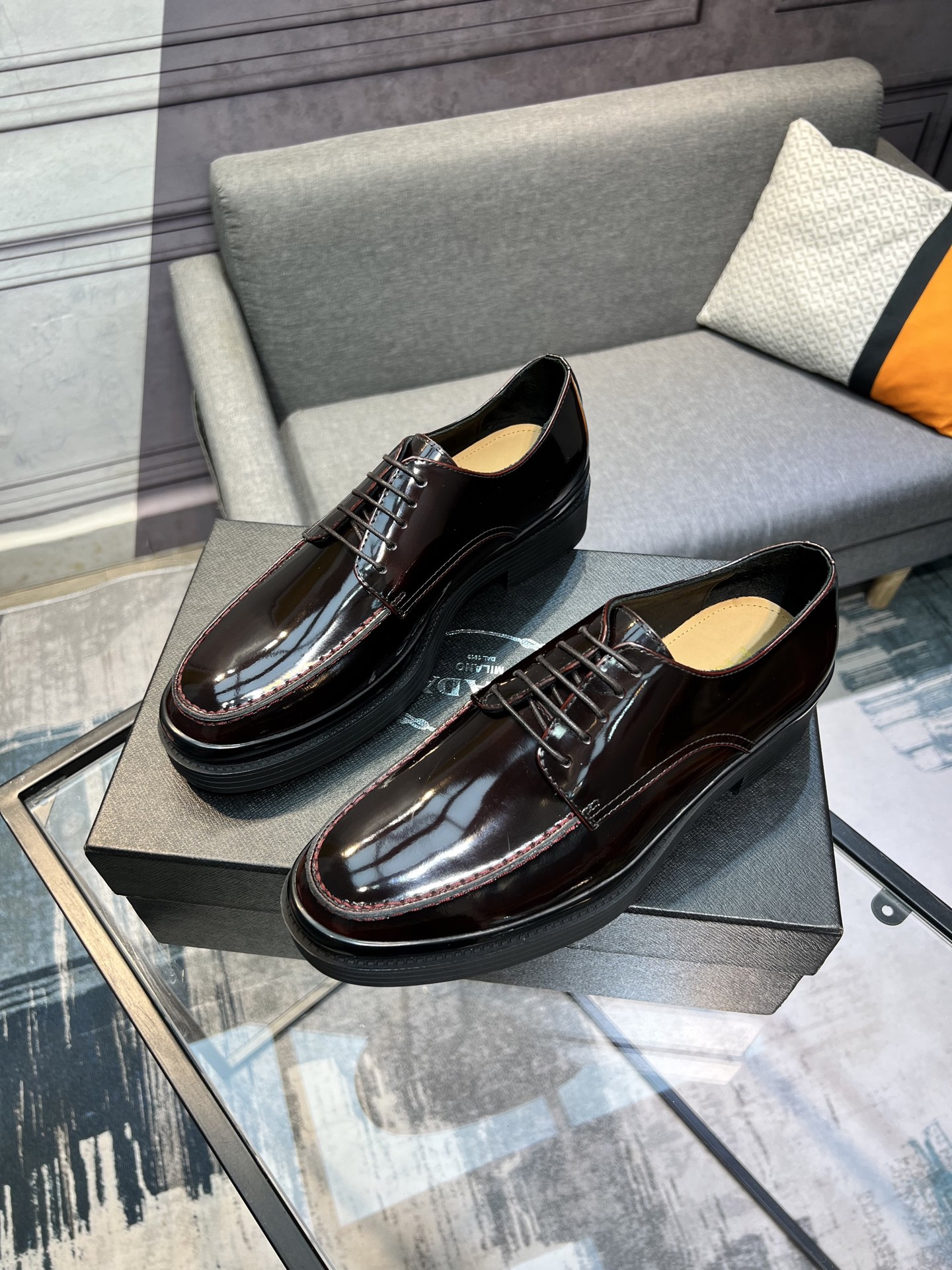 Prada Shiny Leather Loafers, Italian Craftsmanship, Comfortable Fit - Size 39-44 3 i1744644700360 6188 0 1