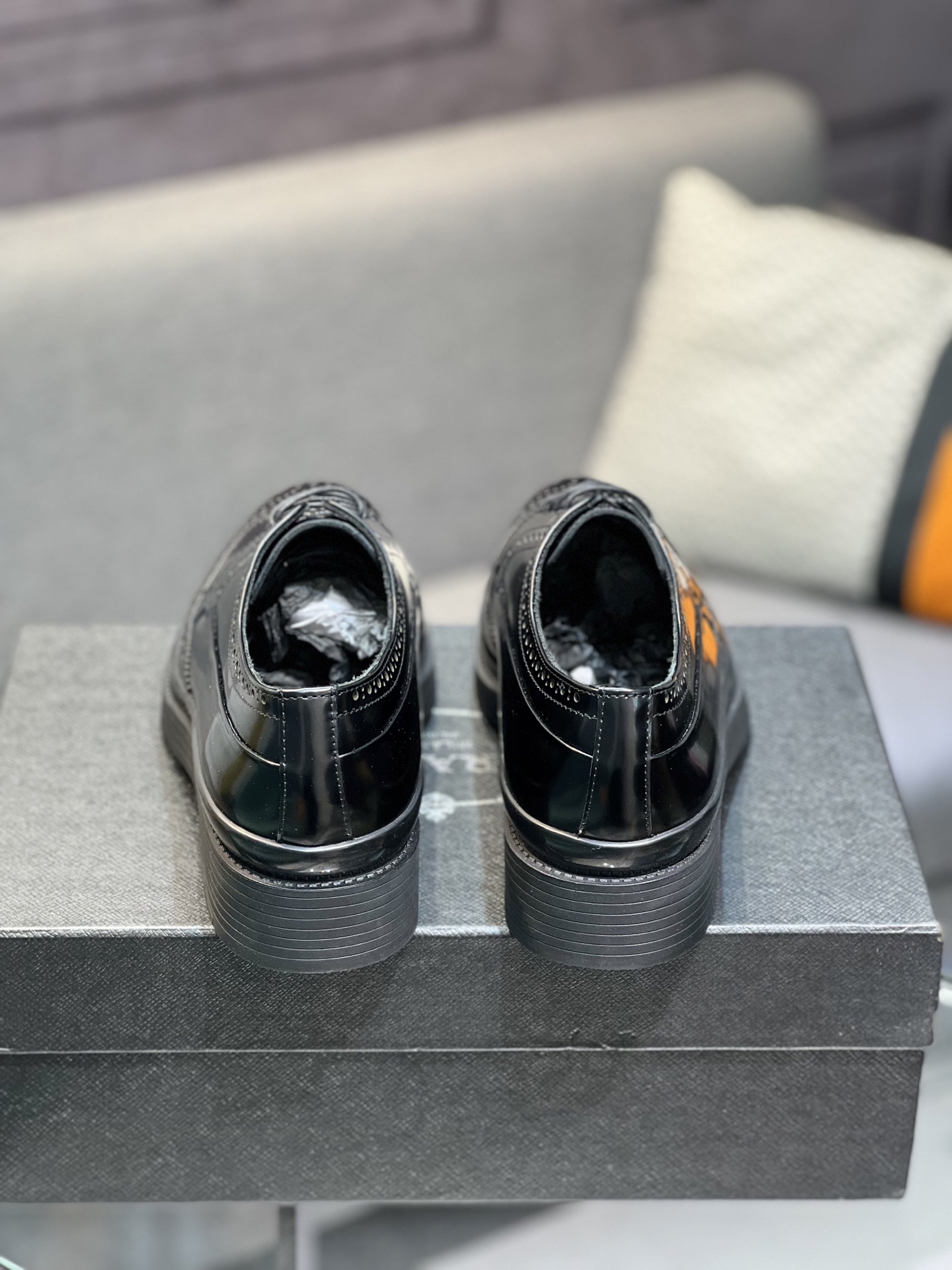 Prada Glossy Leather Loafers, Italian Craftsmanship, Comfortable and Durable 8 i1744644776052 1260 0 6