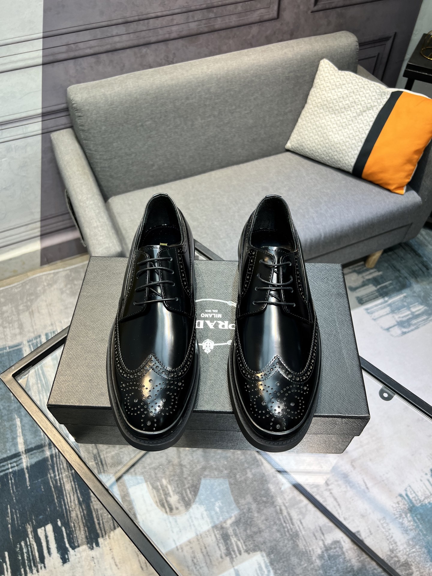 Prada Glossy Leather Loafers, Italian Craftsmanship, Comfortable and Durable 1 Prada Glossy Leather Loafers, Italian Craftsmanship, Comfortable and Durable