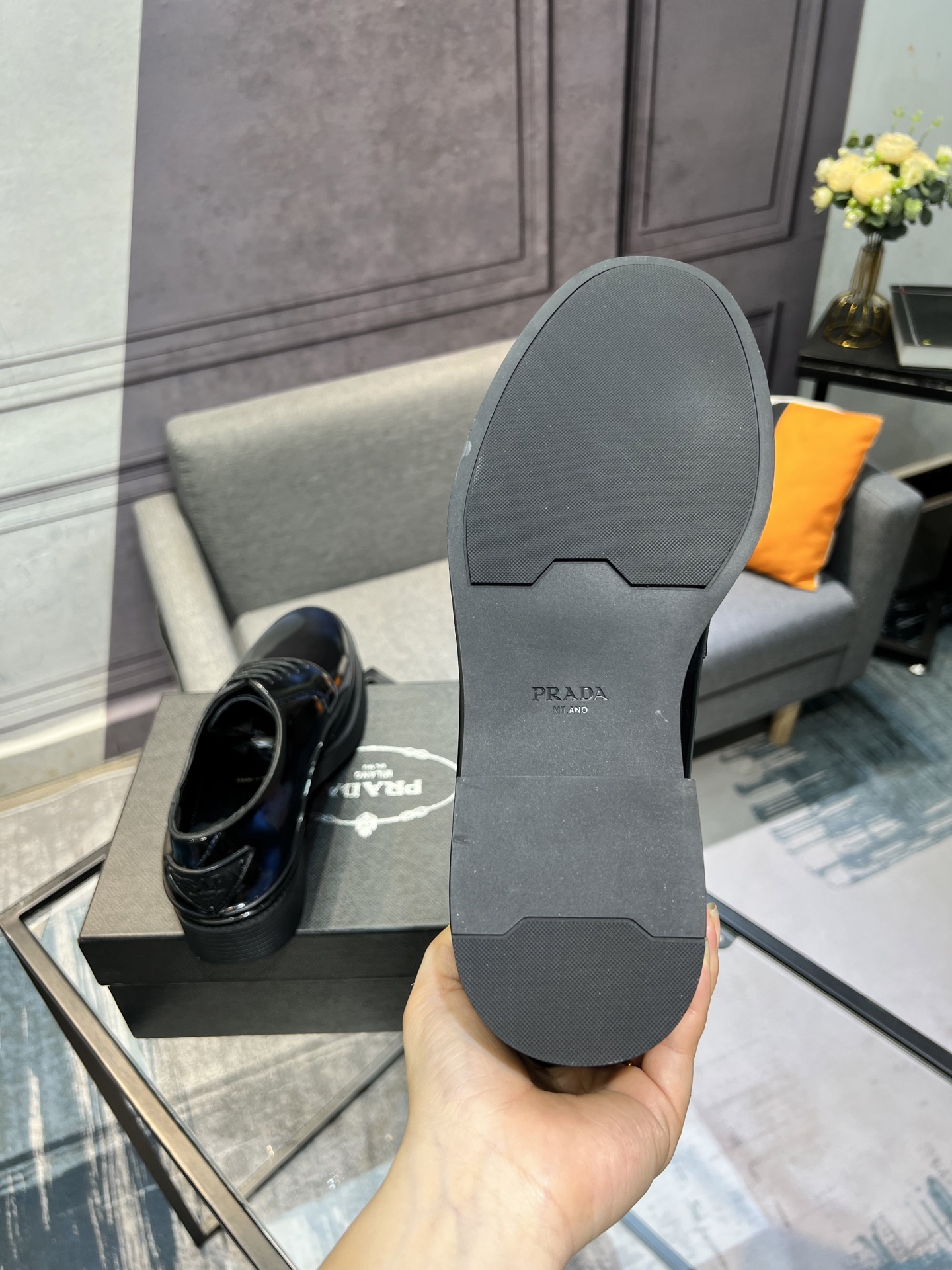 Prada Leather Loafers, Italian Made, High-End Stitching, Classic & Modern Style 7 i1744644864633 4990 0 5