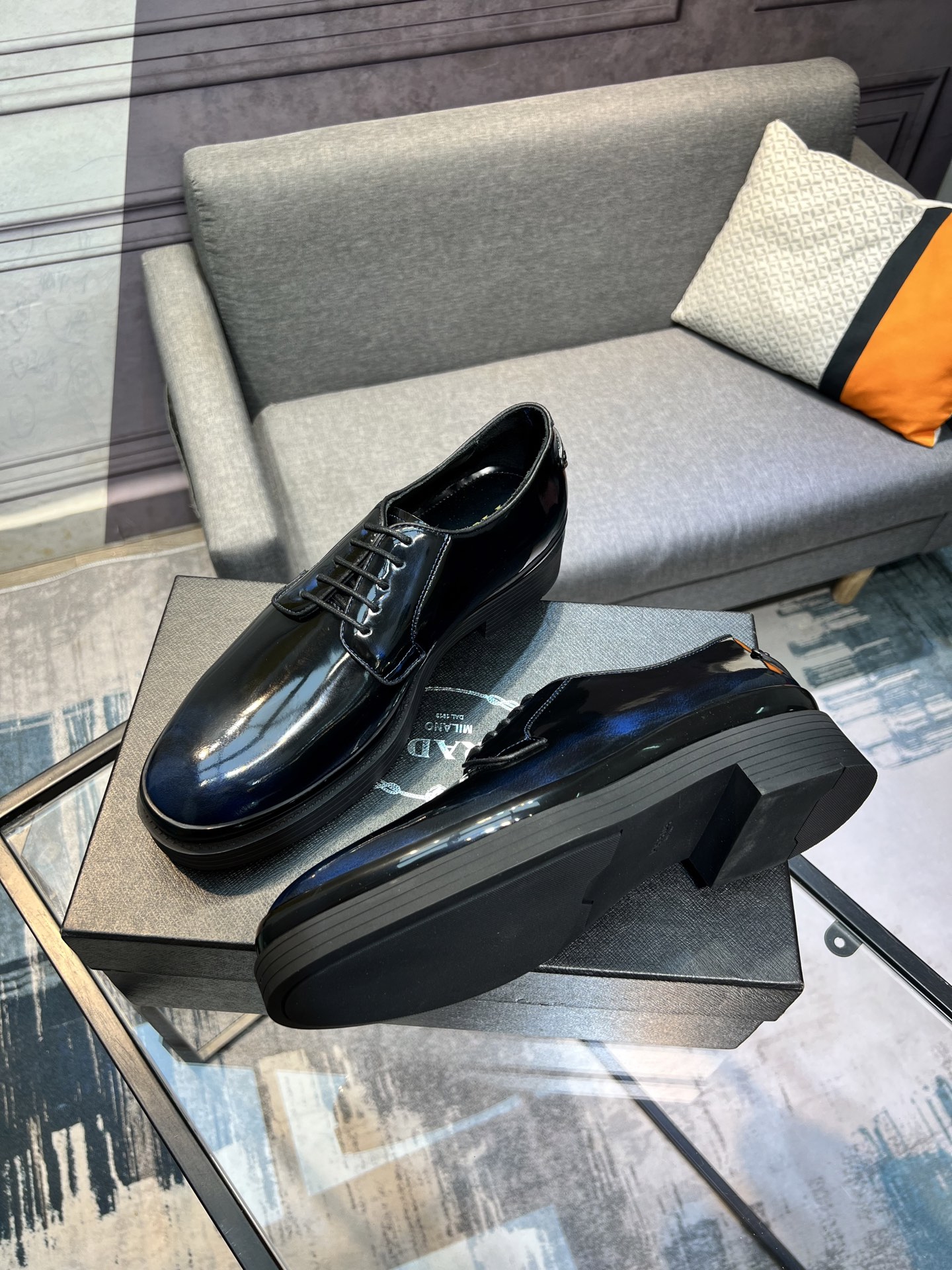 Prada Leather Loafers, Italian Made, High-End Stitching, Classic & Modern Style 4 i1744644865578 7030 0 2