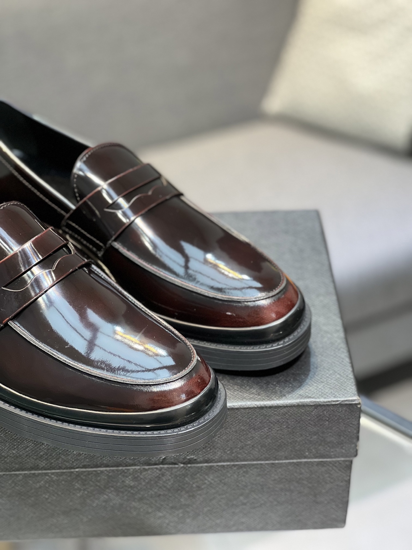 Prada Leather Loafers with Penny Bar Detail, Italian Craftsmanship 9 i1744644941005 5420 0 7