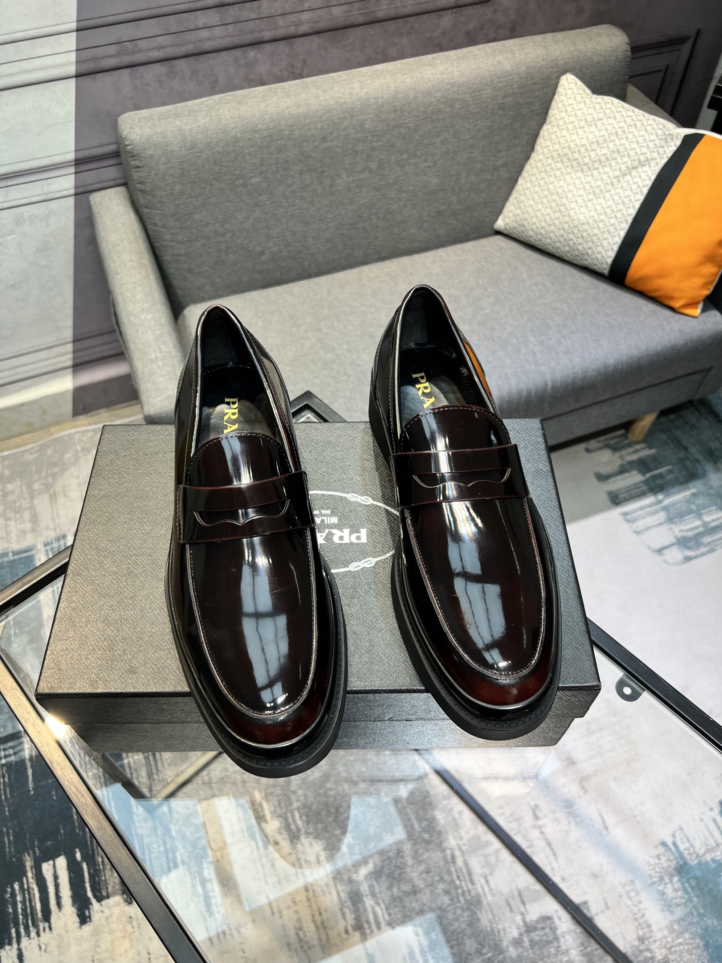 Prada Leather Loafers with Penny Bar Detail, Italian Craftsmanship 5 i1744644941187 2688 0 3