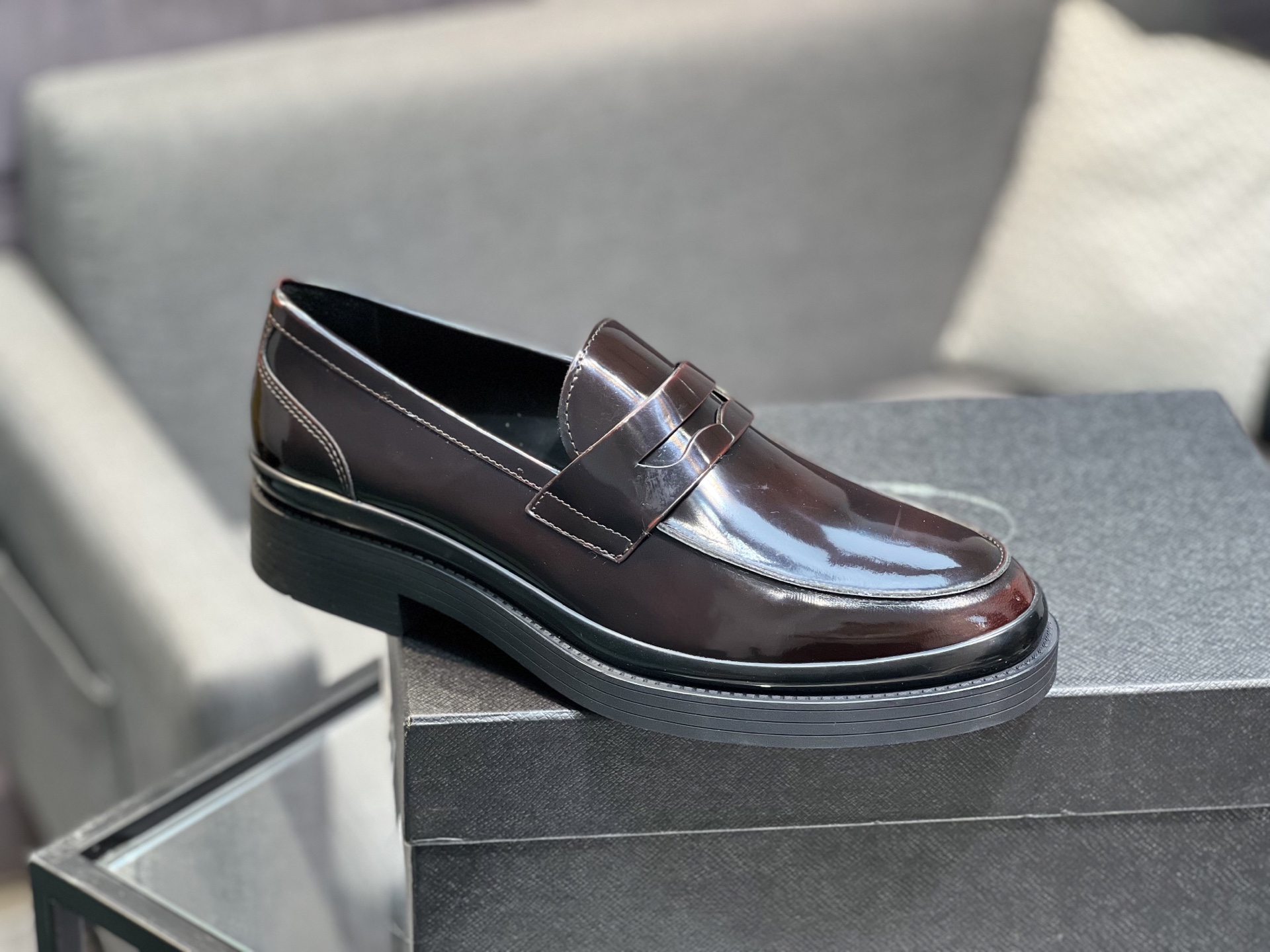 Prada Leather Loafers with Penny Bar Detail, Italian Craftsmanship 10 i1744644942099 2985 0 8