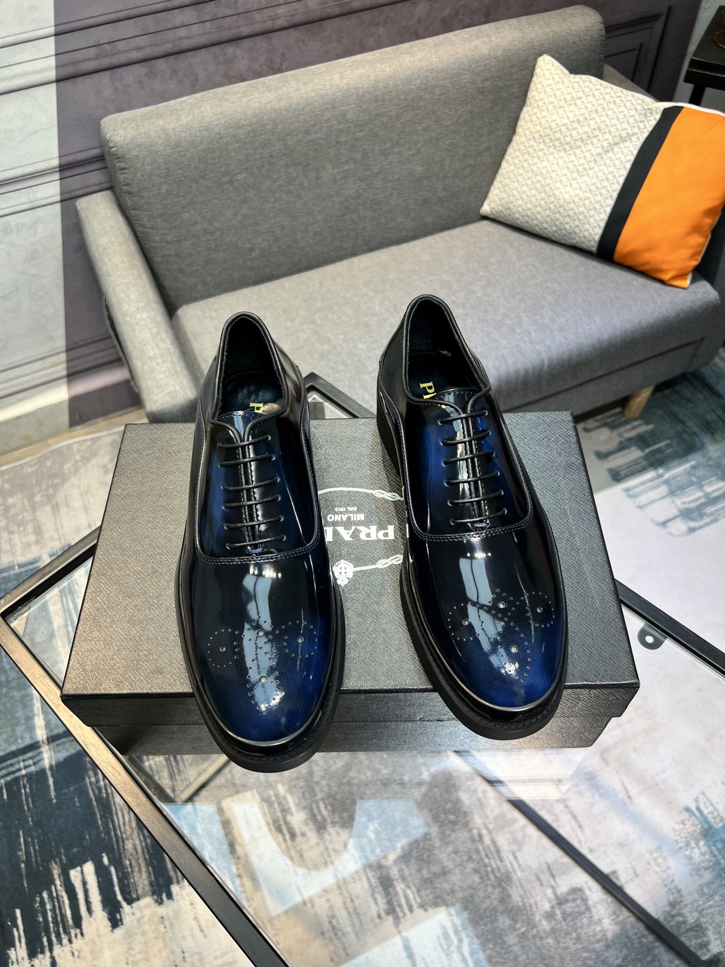 Prada New Glossy Leather Loafers, Italian Leather, Classic and Modern Style 5 i1744645038897 9256 0 3