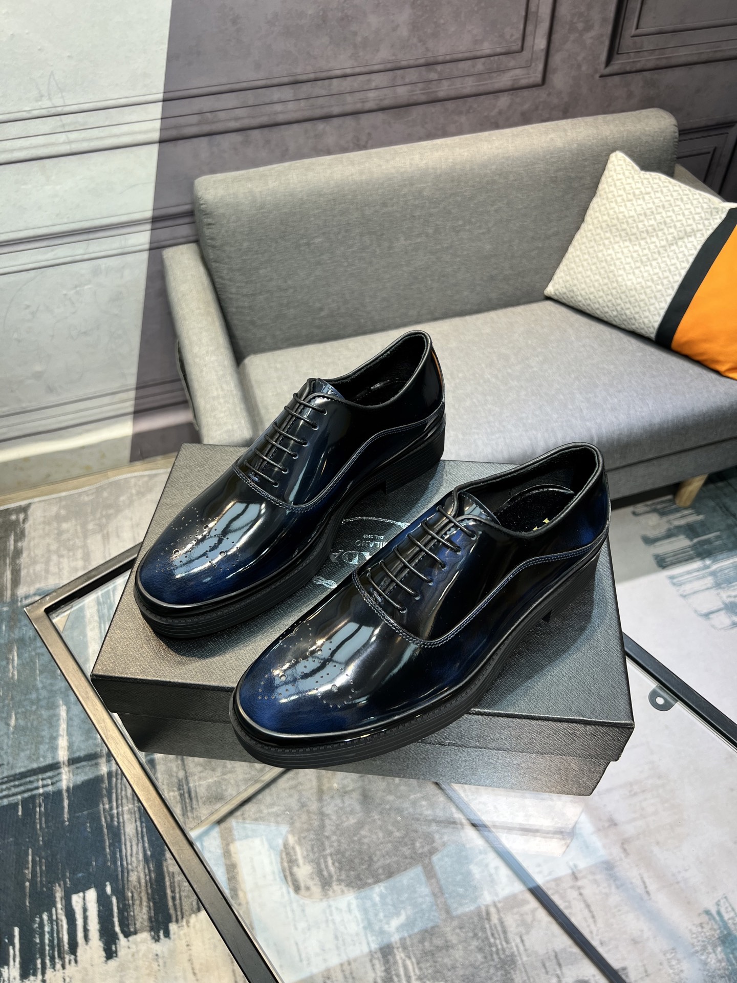 Prada New Glossy Leather Loafers, Italian Leather, Classic and Modern Style 3 i1744645039005 7620 0 1