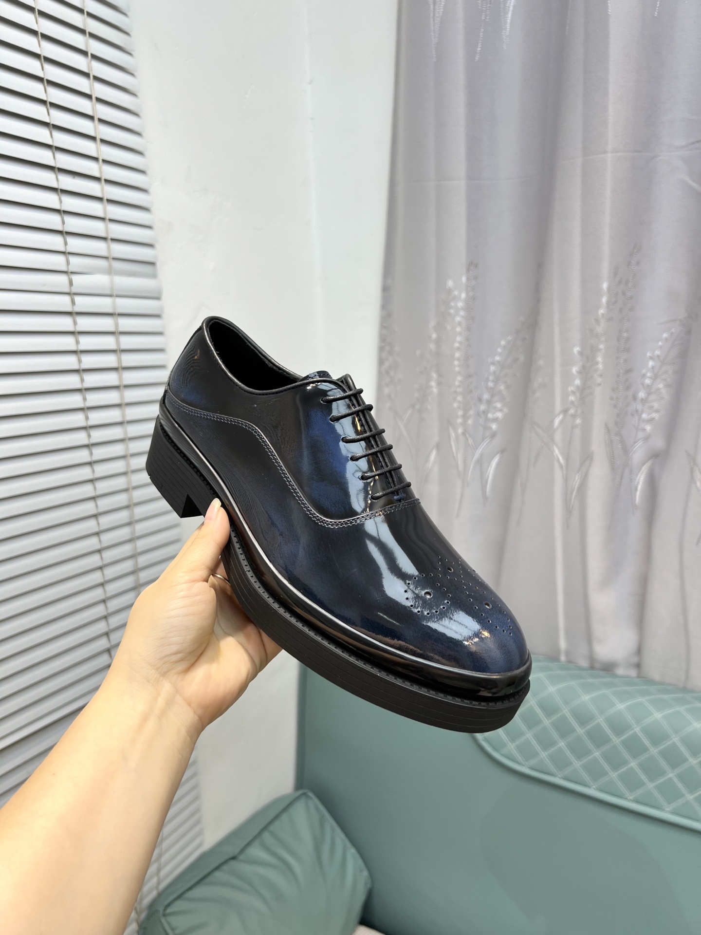 Prada New Glossy Leather Loafers, Italian Leather, Classic and Modern Style 6 i1744645040100 2885 0 4