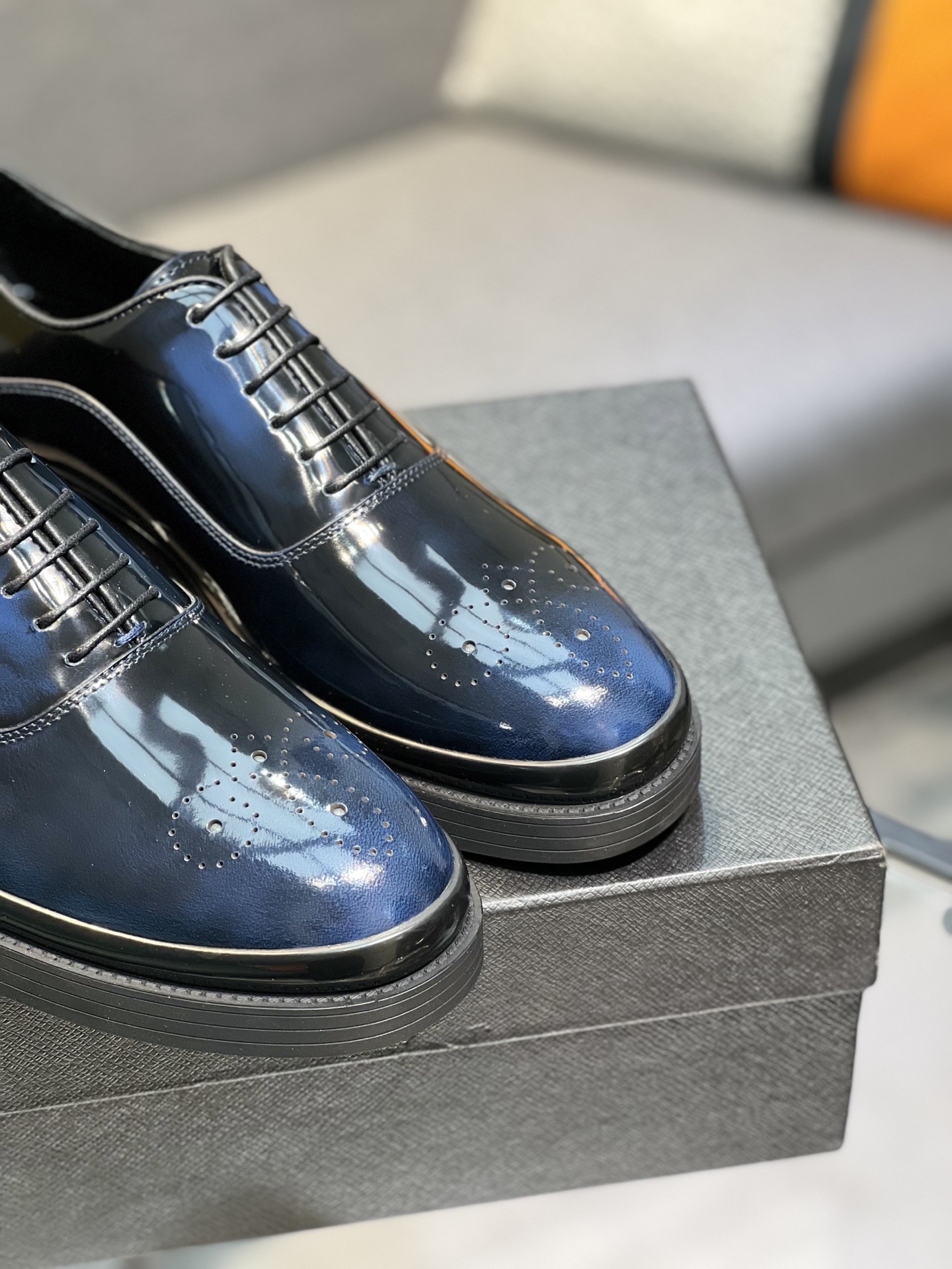 Prada New Glossy Leather Loafers, Italian Leather, Classic and Modern Style 9 i1744645040127 541 0 7