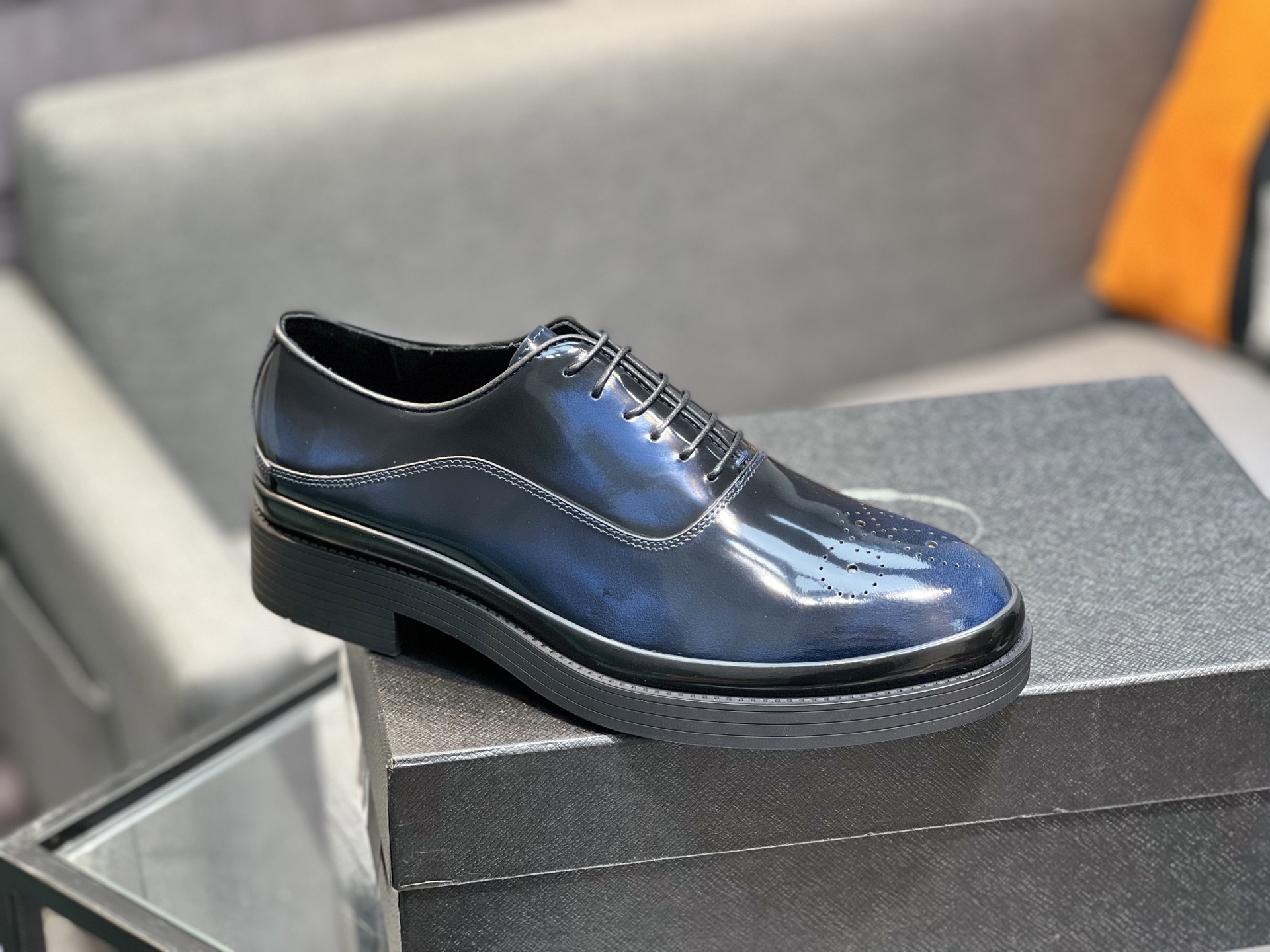 Prada New Glossy Leather Loafers, Italian Leather, Classic and Modern Style 10 i1744645040207 9489 0 8