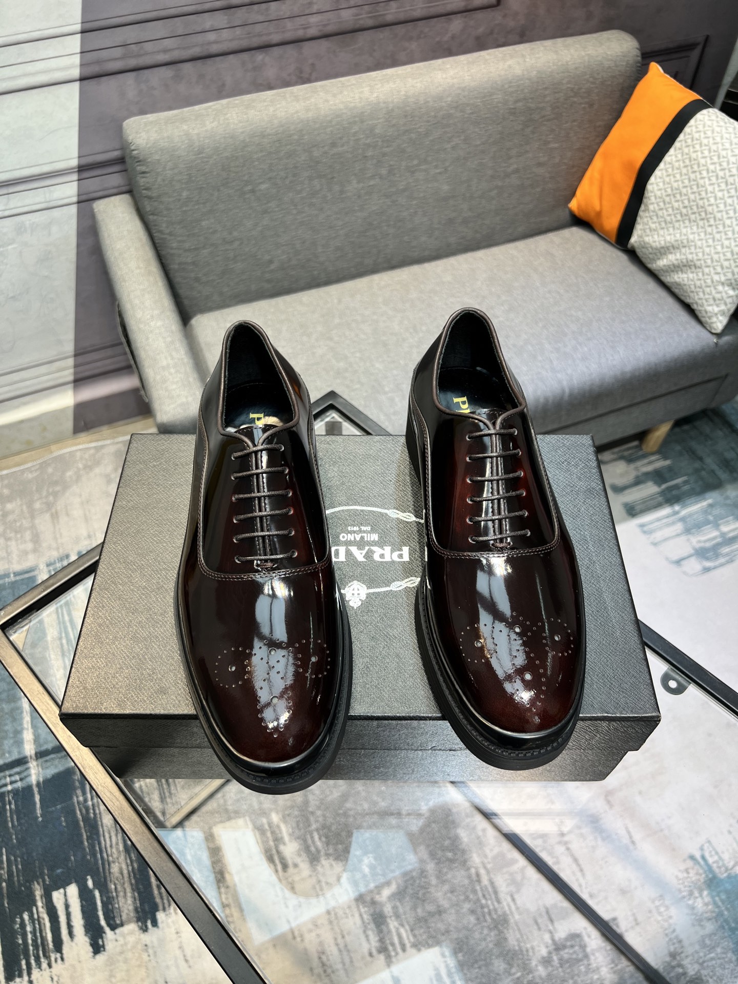 Prada Leather Lace-Up Loafers - Italian Craftsmanship, Comfortable & Stylish 5 i1744645053809 6793 0 3