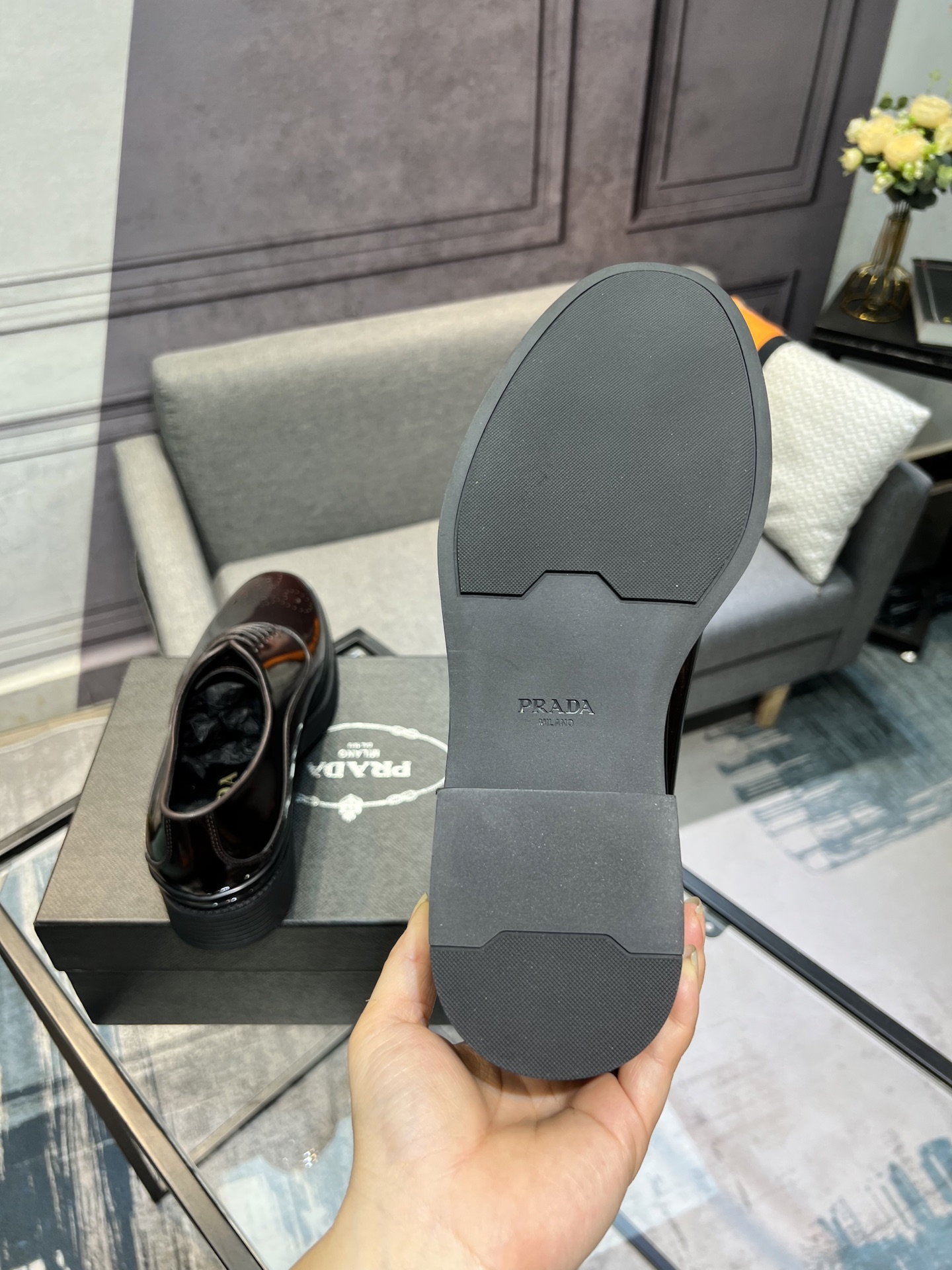 Prada Leather Lace-Up Loafers - Italian Craftsmanship, Comfortable & Stylish 7 i1744645053859 12 0 5