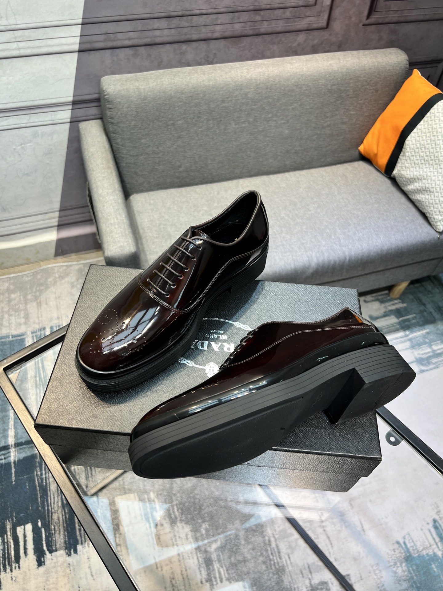 Prada Leather Lace-Up Loafers - Italian Craftsmanship, Comfortable & Stylish 4 i1744645054768 1959 0 2