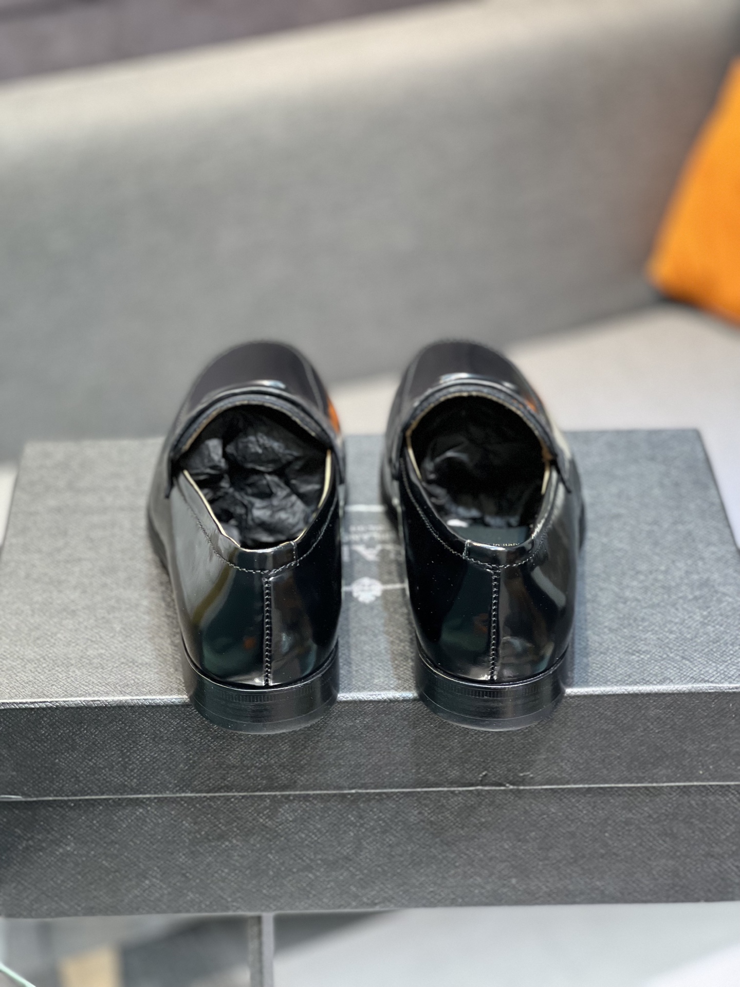 Prada Men's Polished Leather Loafers, Classic Style, Comfortable Fit, Size 39-44 8 i1744645460090 1571 0 6