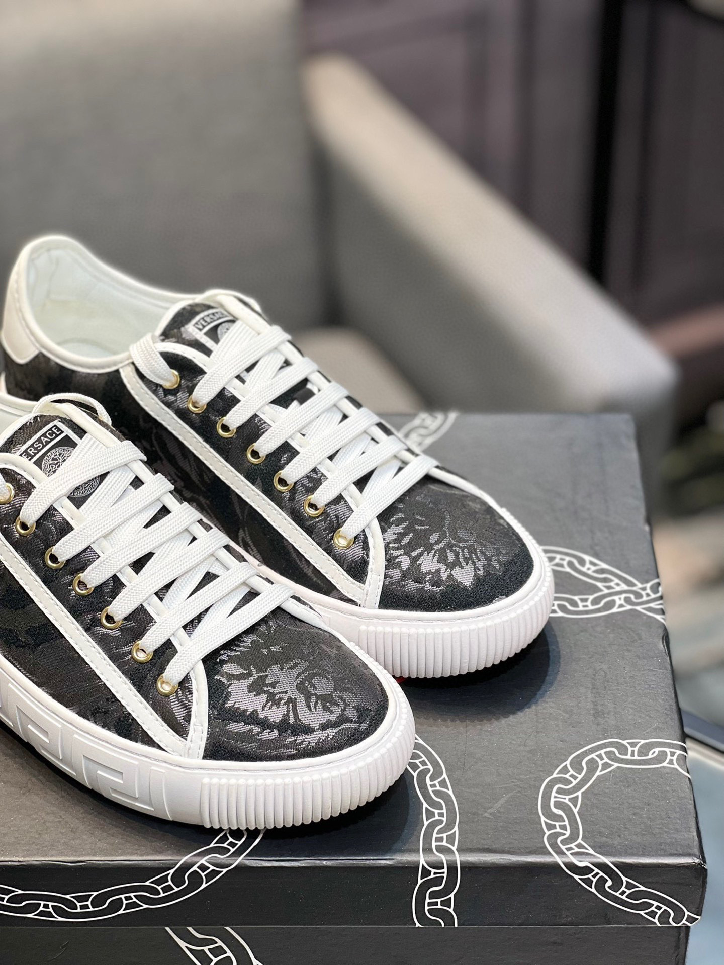 Versace White Leather Sneakers, Luxurious Design, Fashionable New Concept 9 i1744990670111 8092 0 7
