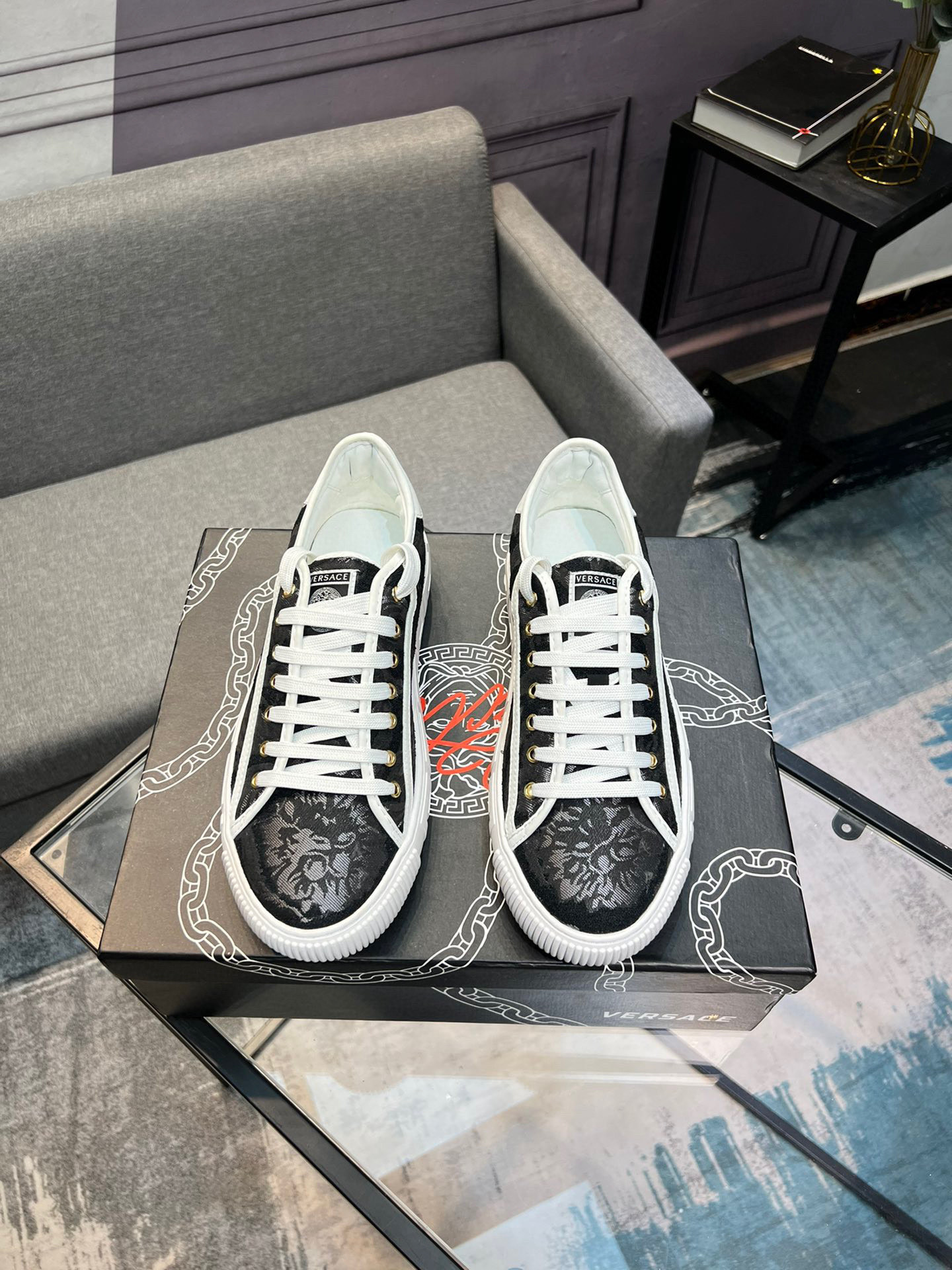 Versace White Leather Sneakers, Luxurious Design, Fashionable New Concept 2 i1744990670709 6006 0 0