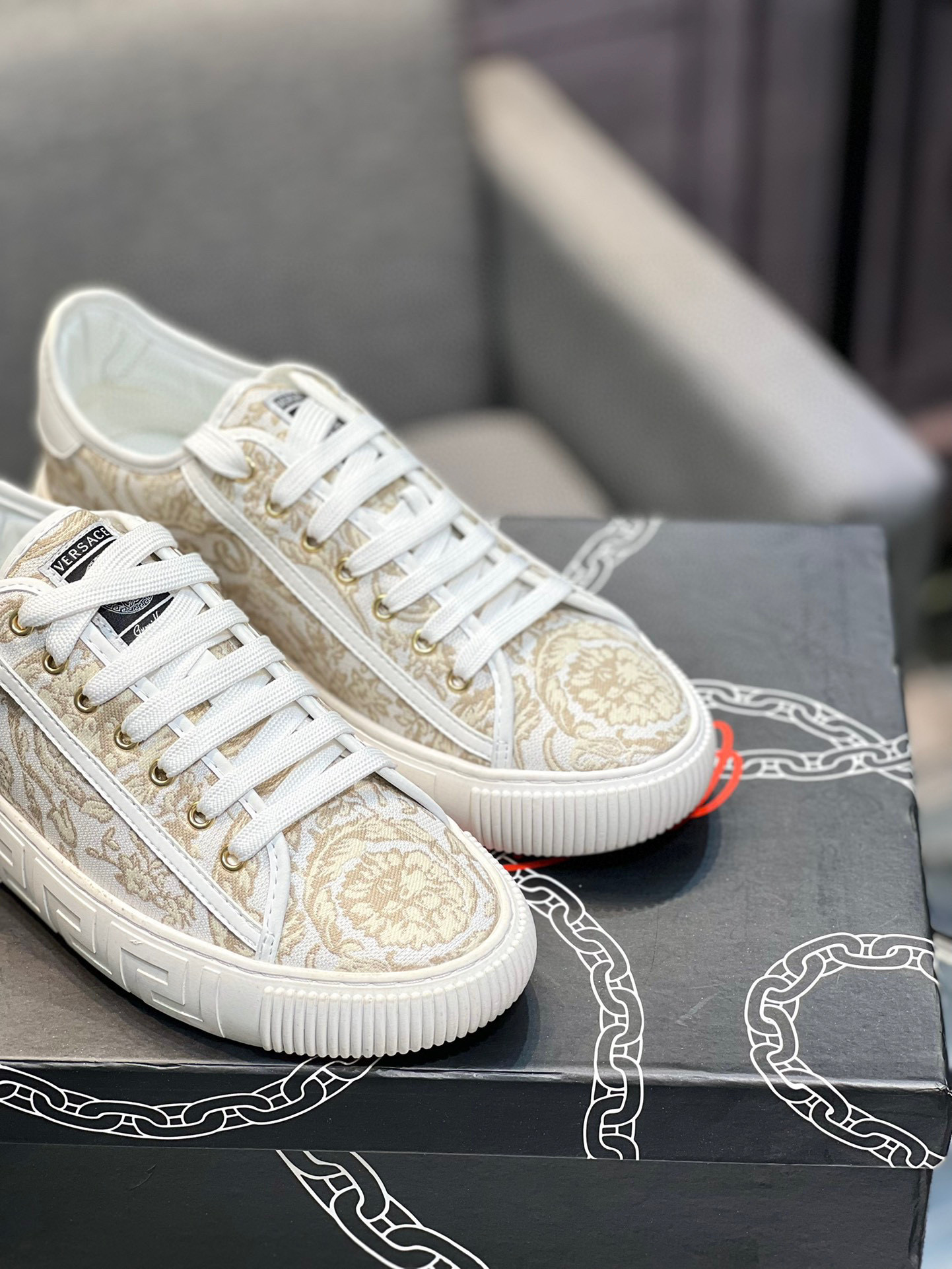 Versace White Leather Sneakers Luxury Design, Fashionable and Comfortable 9 i1744990680802 7330 0 7